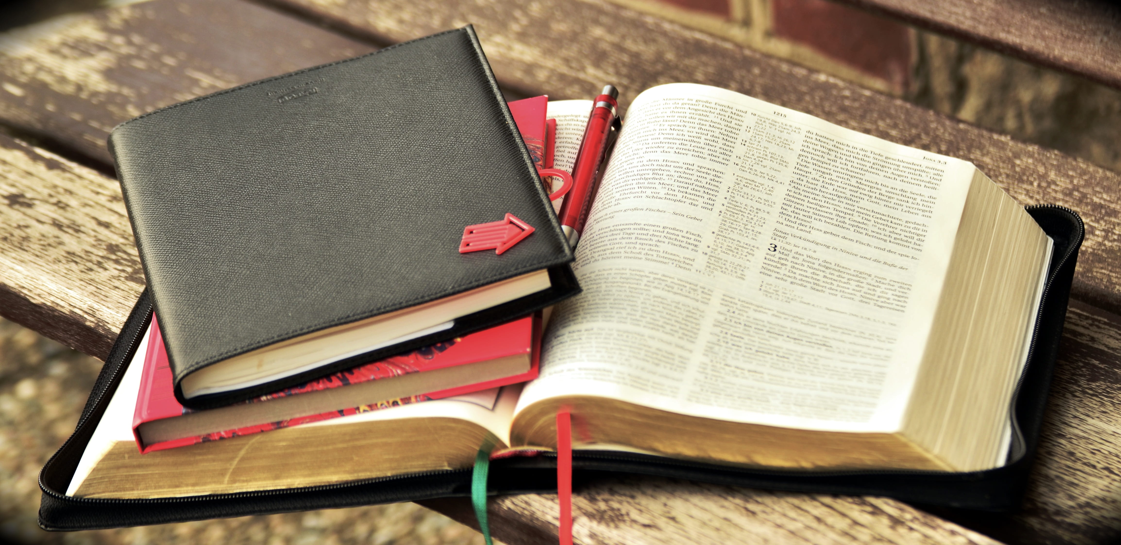 group of objects, studying, page, 4K, bible, wisdom, notebook, book pages, activity, open, bookm, notes, learning, hardcover, literature, black, noyebook, HD Wallpaper