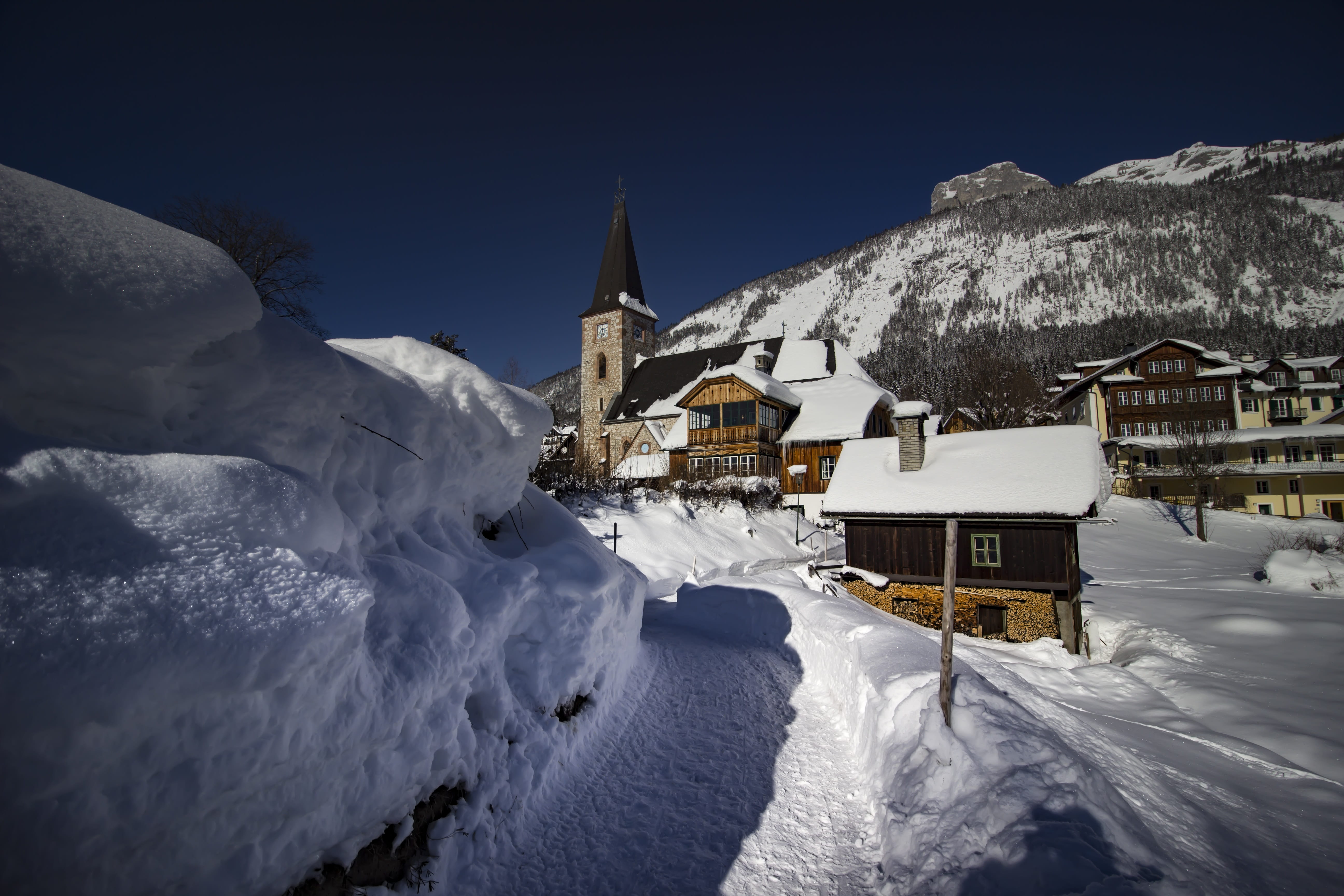 no people, ice, building, snow, architecture, belief, styria, winter, frozen, spirituality, place of worship, wintry, nature, cold, scenics - nature, built structure, HD Wallpaper