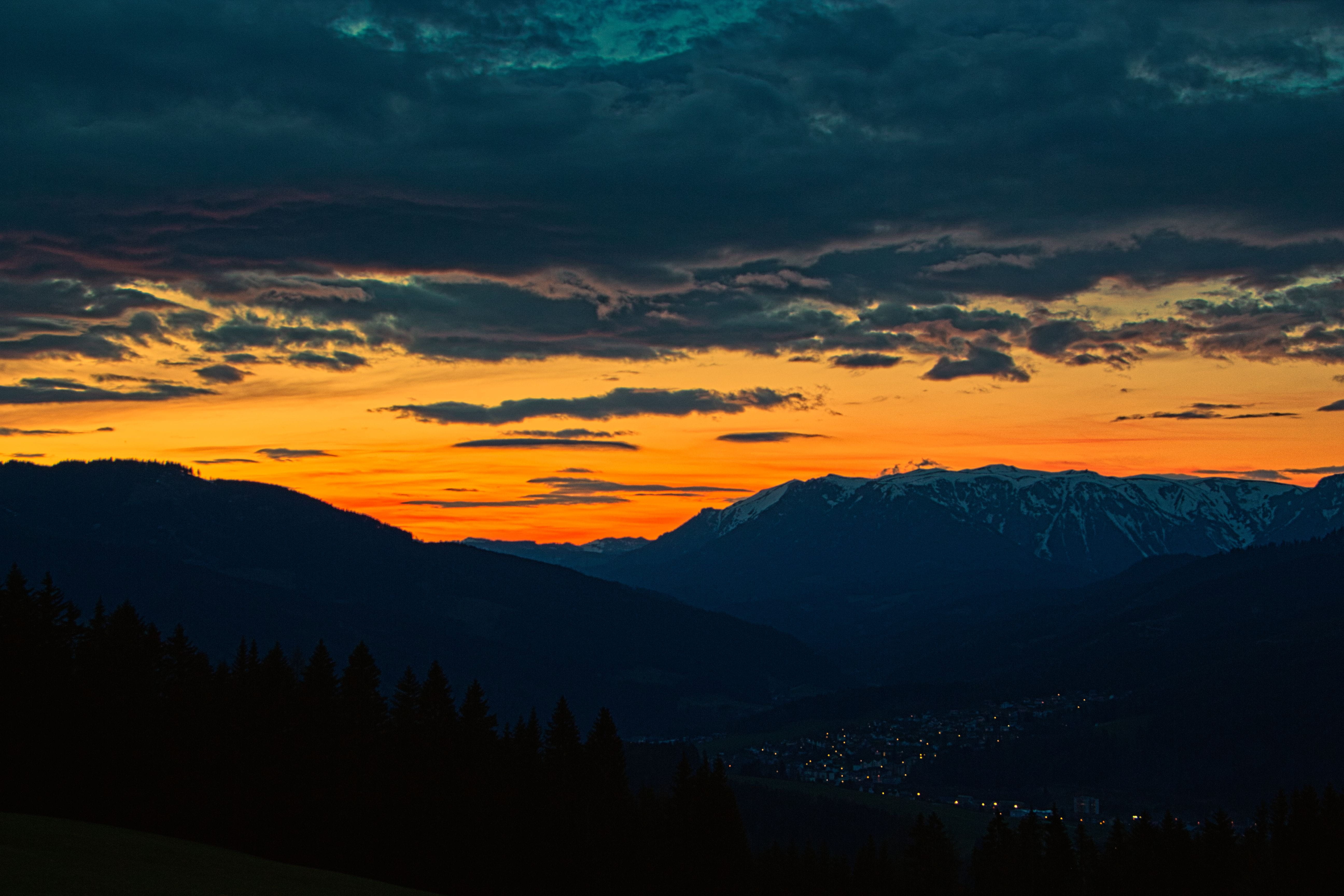 schneealpe, tranquility, styria, outdoors, mountain peak, sunset, sky, scenics - nature, environment, hiking, tranquil scene, landscape, tree, evening, HD Wallpaper