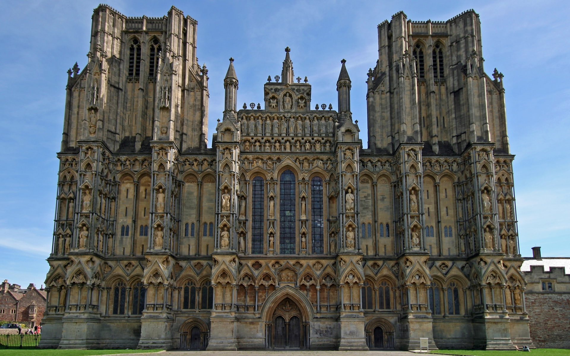 Cathedrals, 1080P, Wells Cathedral, HD Wallpaper