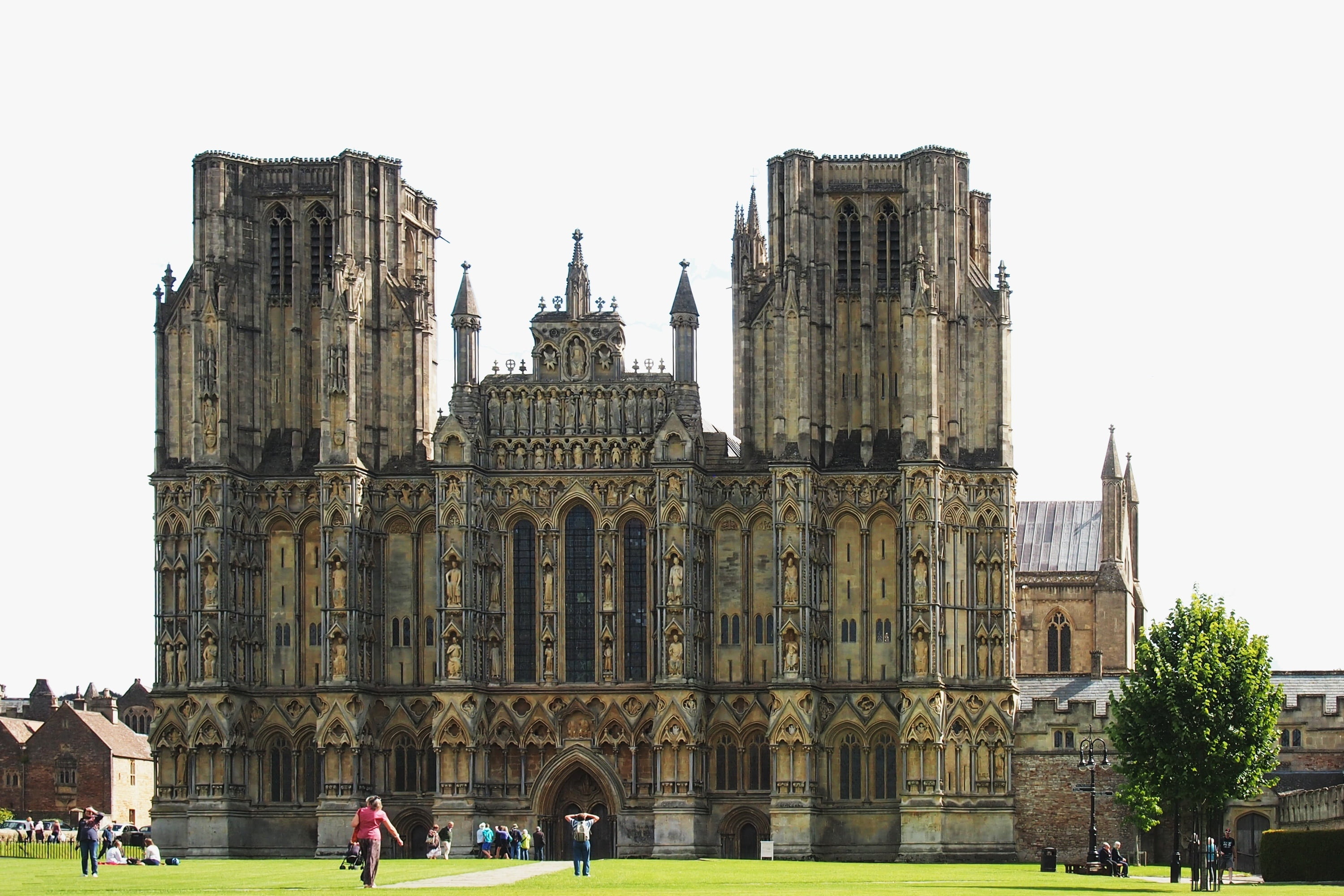 built structure, building, gothic, nature, travel, women, city, somerset, travel destinations, medieval, architecture, 2K, day, lifestyles, clear sky, HD Wallpaper
