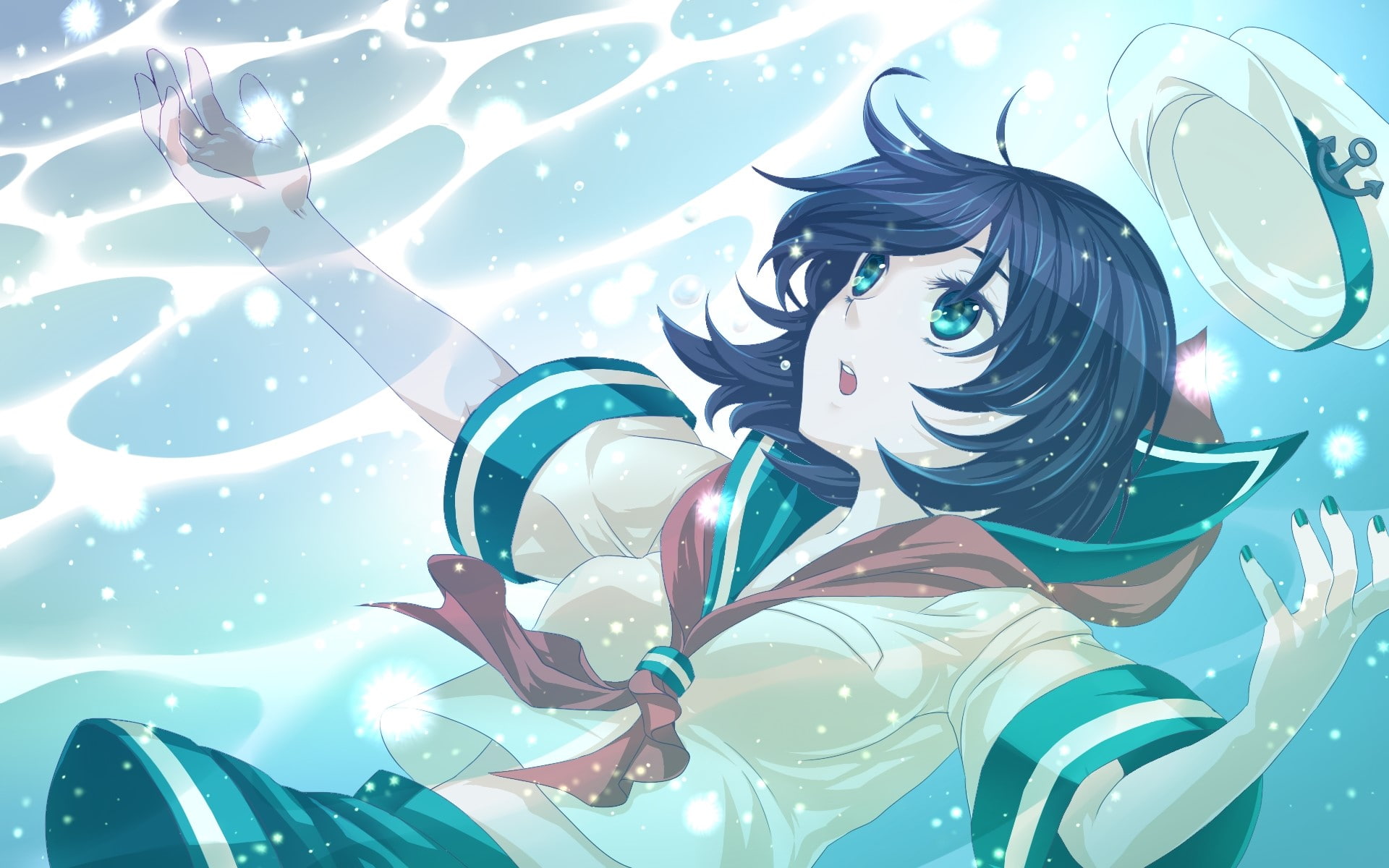 multi colored, no people, Brunette, representation, 1080P, abstract, Murasa minamitsu, animal representation, Water, nature, art and craft, creativity, HD Wallpaper