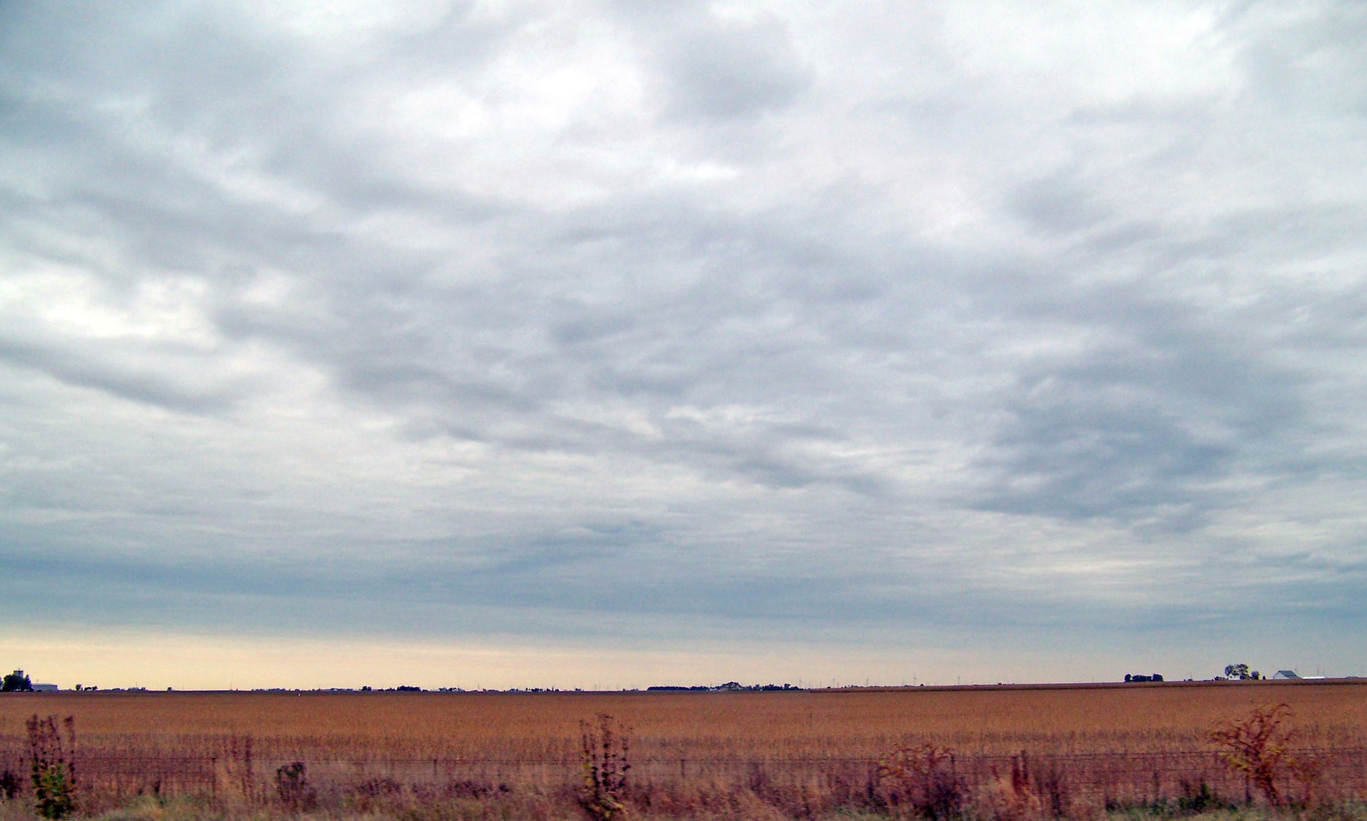 ominous, fall, tranquility, beauty in nature, sky, land, pasture, countryside, agriculture, no people, cloud - sky, autumn, overcast, scenics - nature, HD Wallpaper