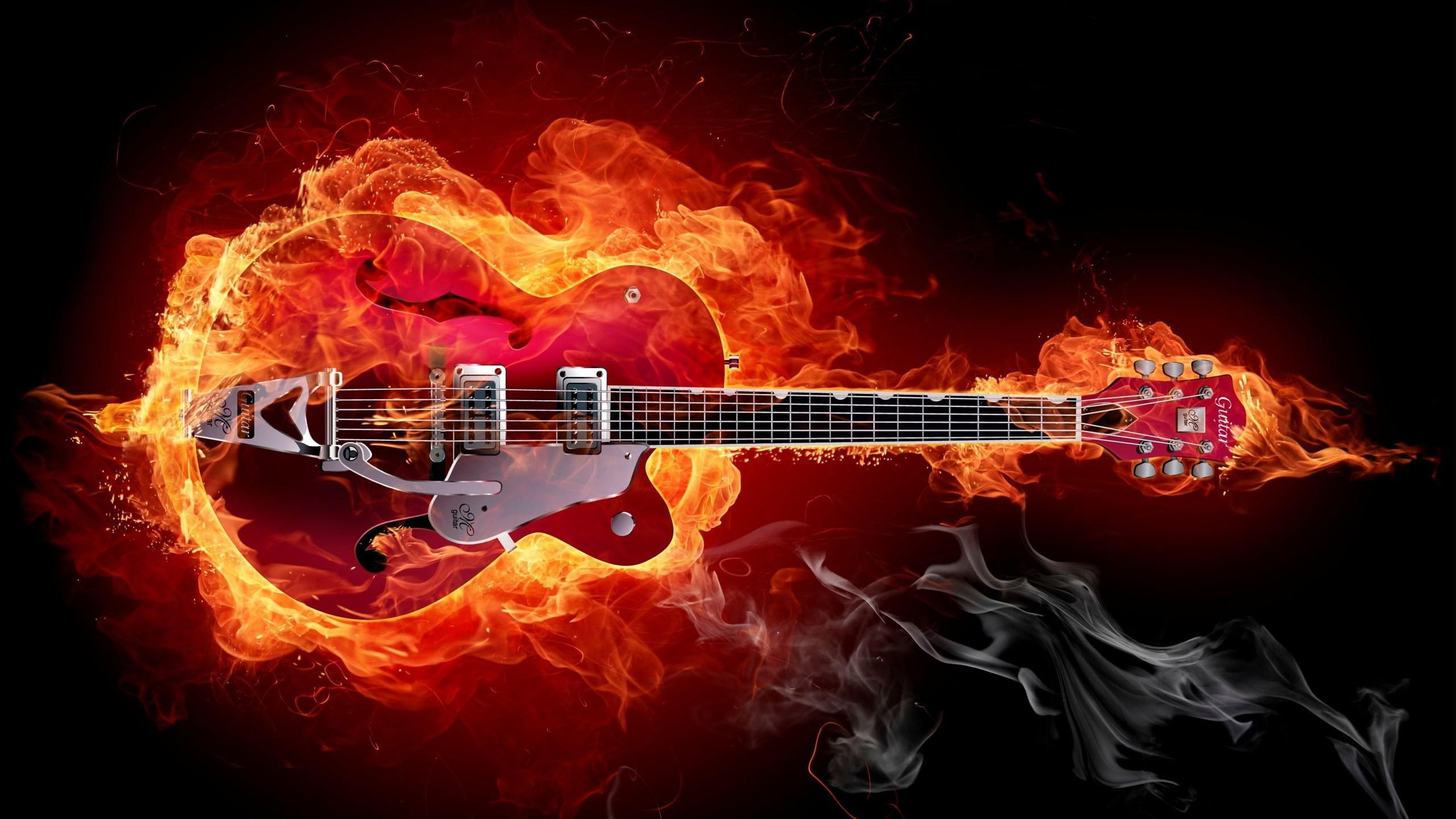 Rock, guitar, Music, 2K, uhd wallppaersk, 2560x1440, hard, HD Wallpaper