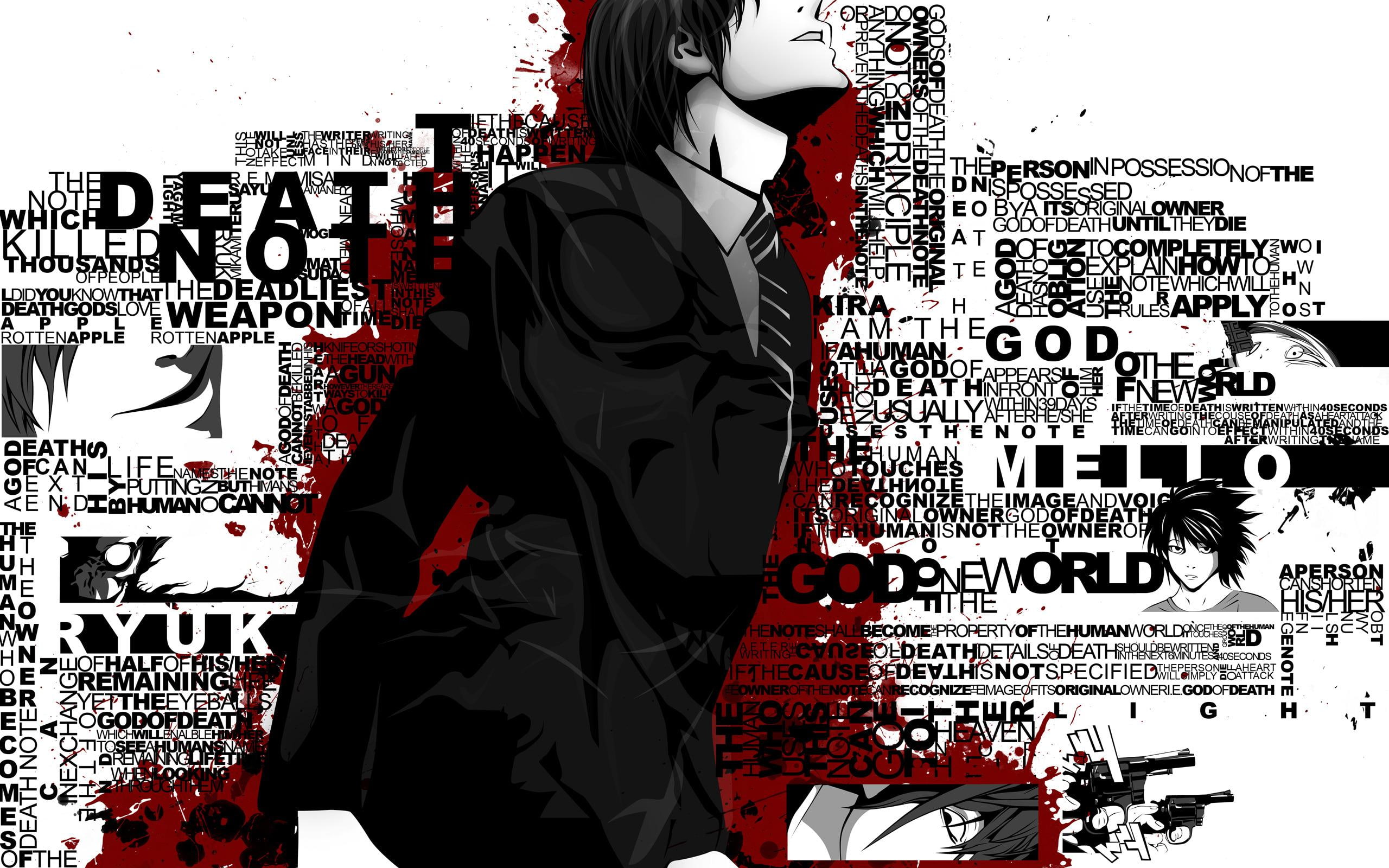 2K, note, anime, 2560x1600, death, poster, death note, HD Wallpaper