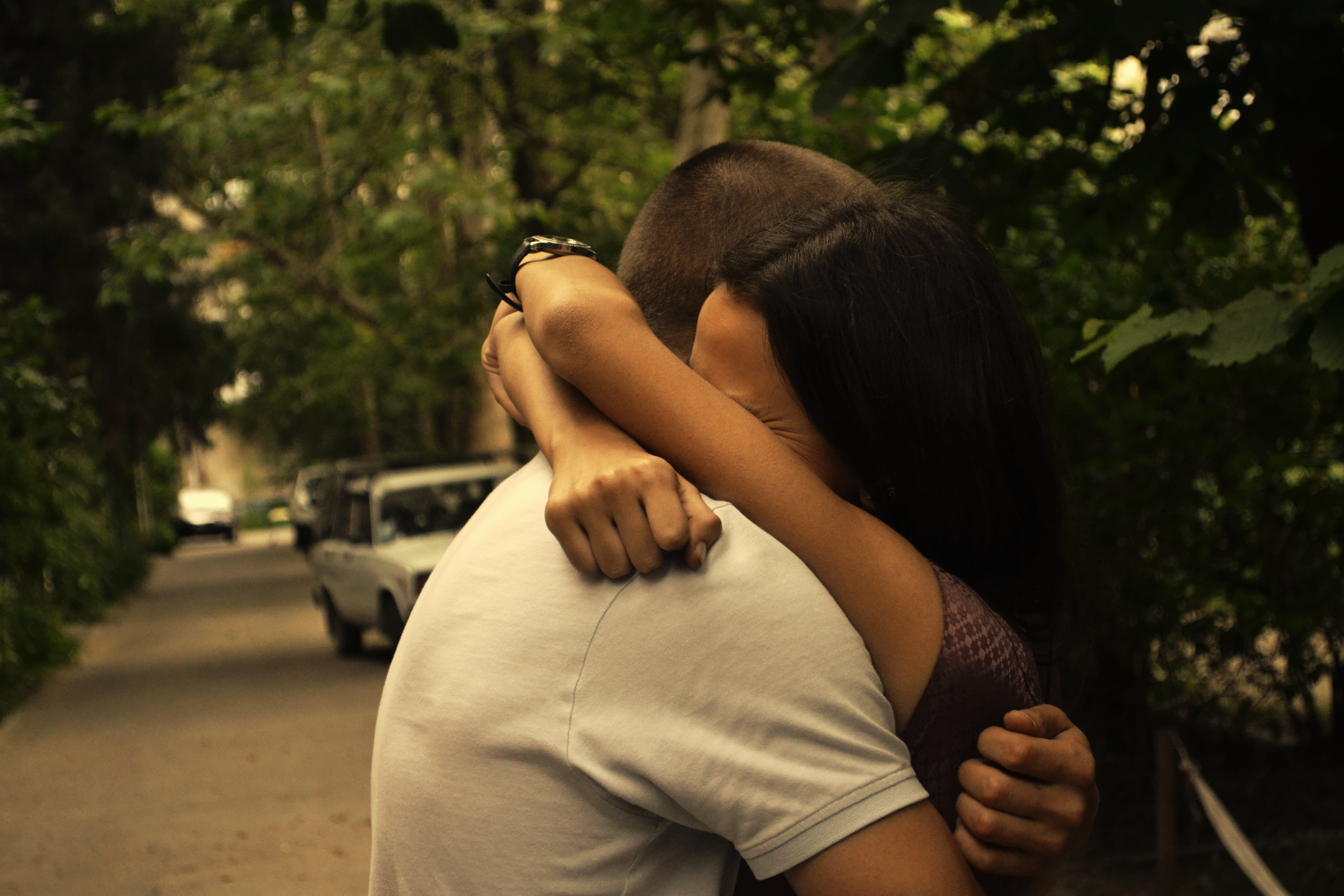 adult, people, brown Hair, summer, teenager, women, problems, tired, grief, embracing, headshot, depression - Sadness, rear View, emotion, loneliness, outdoors, HD Wallpaper