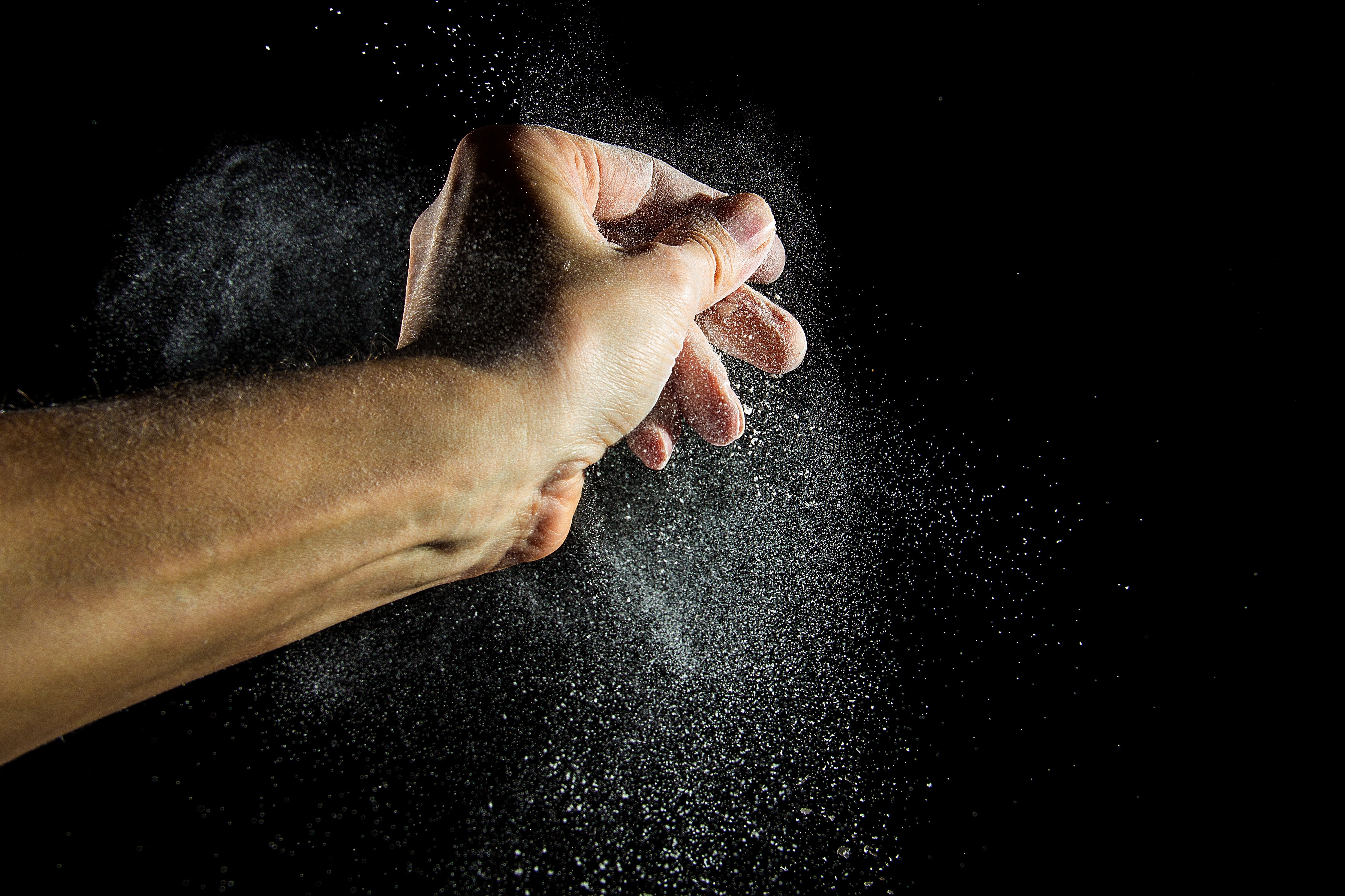 black color, sand, flour dust, s, exploding, flour, one person, 5K, unrecognizable person, only women, studio shot, nature, close-up, adult, hand, human body part, HD Wallpaper