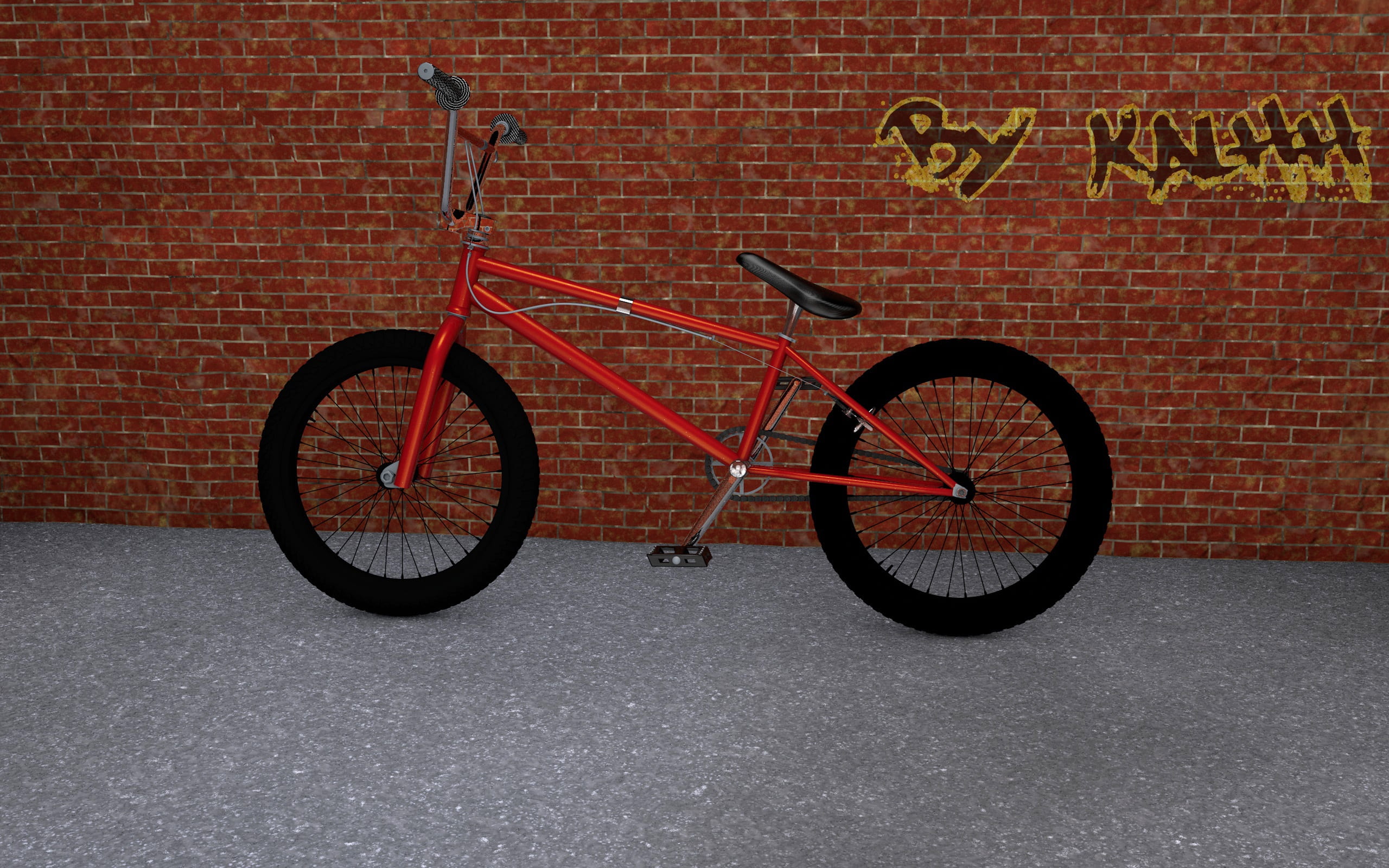 street, mode of transportation, no people, cycling, city, wall, sign, outdoors, bike, turned off, bicycle, wall - building feature, wheel, brick, transportation, HD Wallpaper