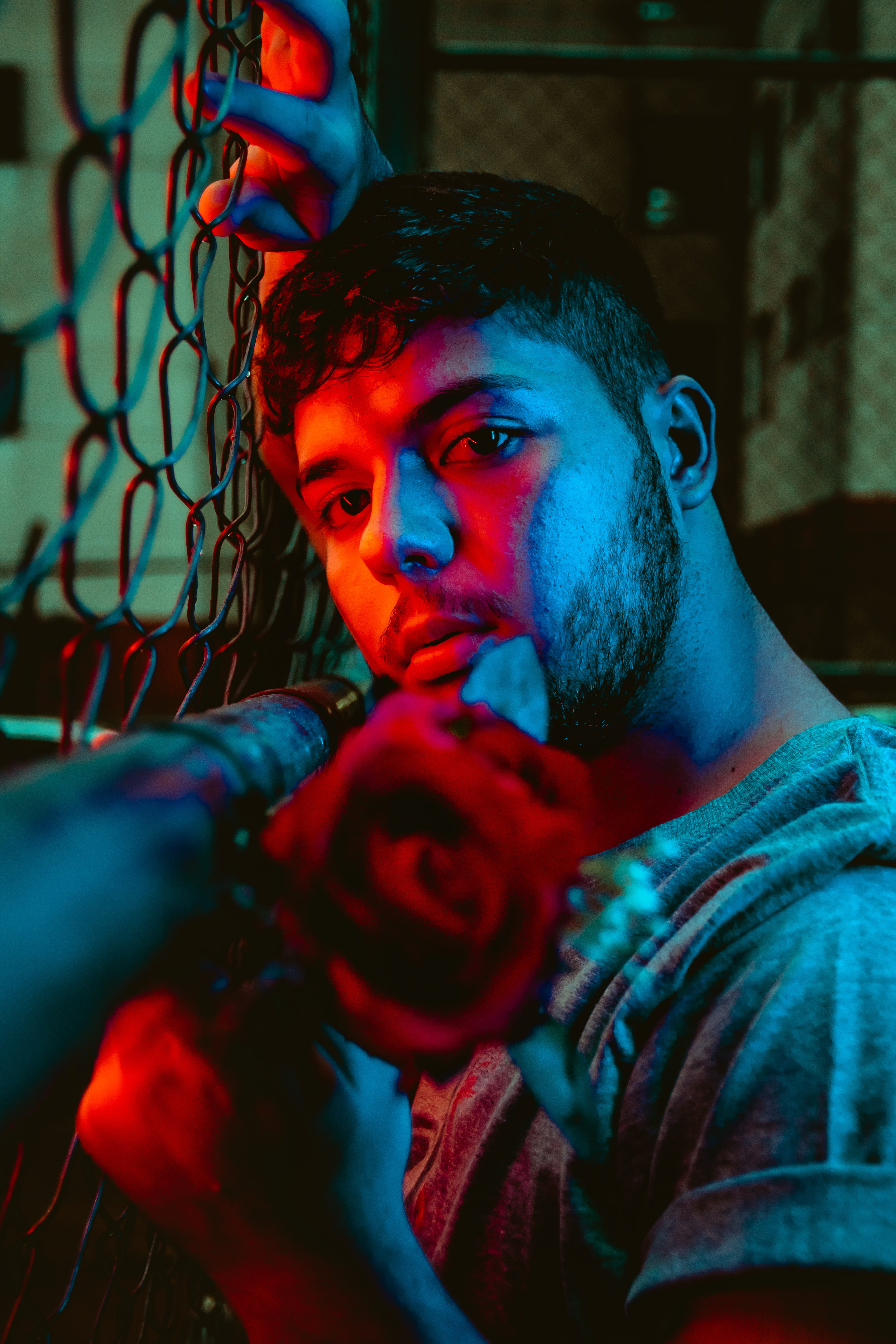 facial hair, lifestyles, casual, skin, landscape, Red Rose, outdoors, model, real people, 5K, casual clothing, man, outfit, indoors, 20-25 years old man, Phone HD Wallpaper