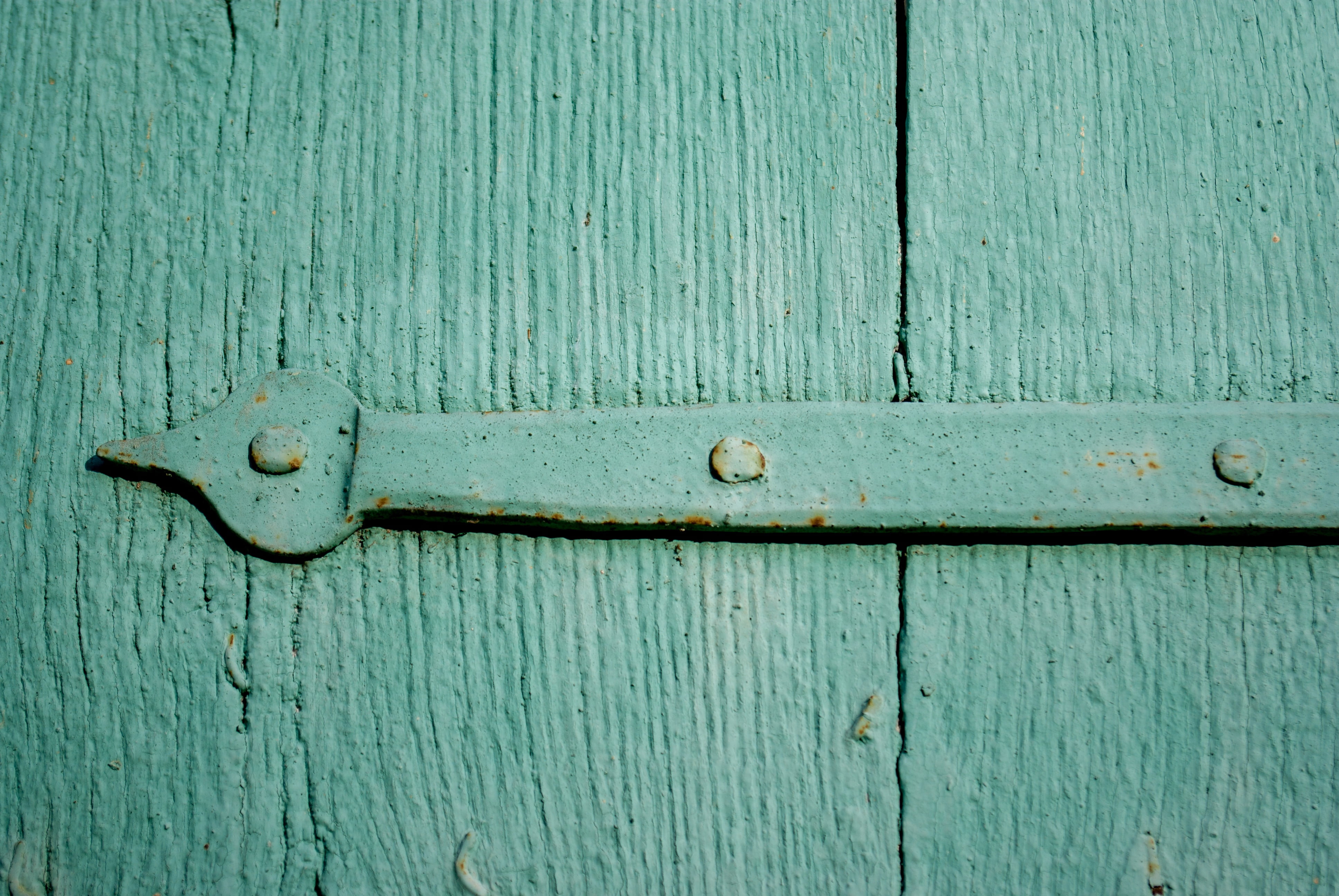turquoise colored, rough, rusty, protection, backgrounds, full frame, texture, security, close-up, 4K, lock, wood - material, pattern, outdoors, textured, HD Wallpaper
