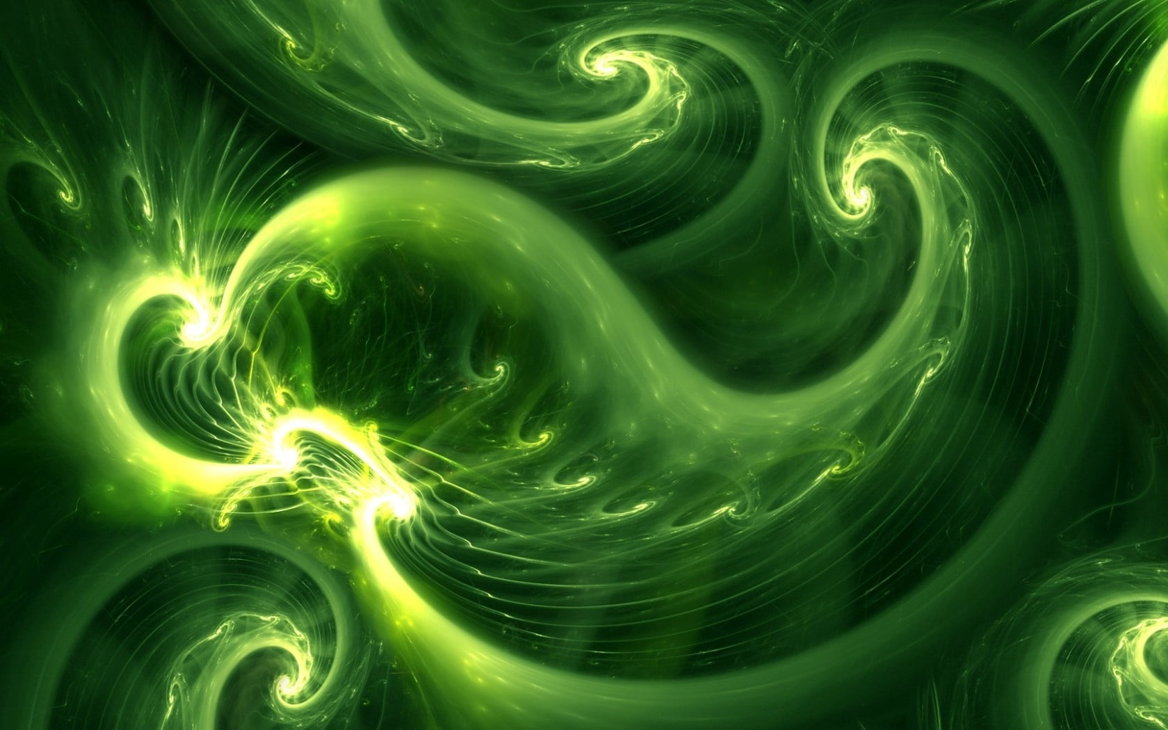 curve, psychedelic, creativity, computer Graphic, abstract, blue, water, Pattern, glowing, spiral, fractal, twisted, green color, light - Natural Phenomenon, HD Wallpaper