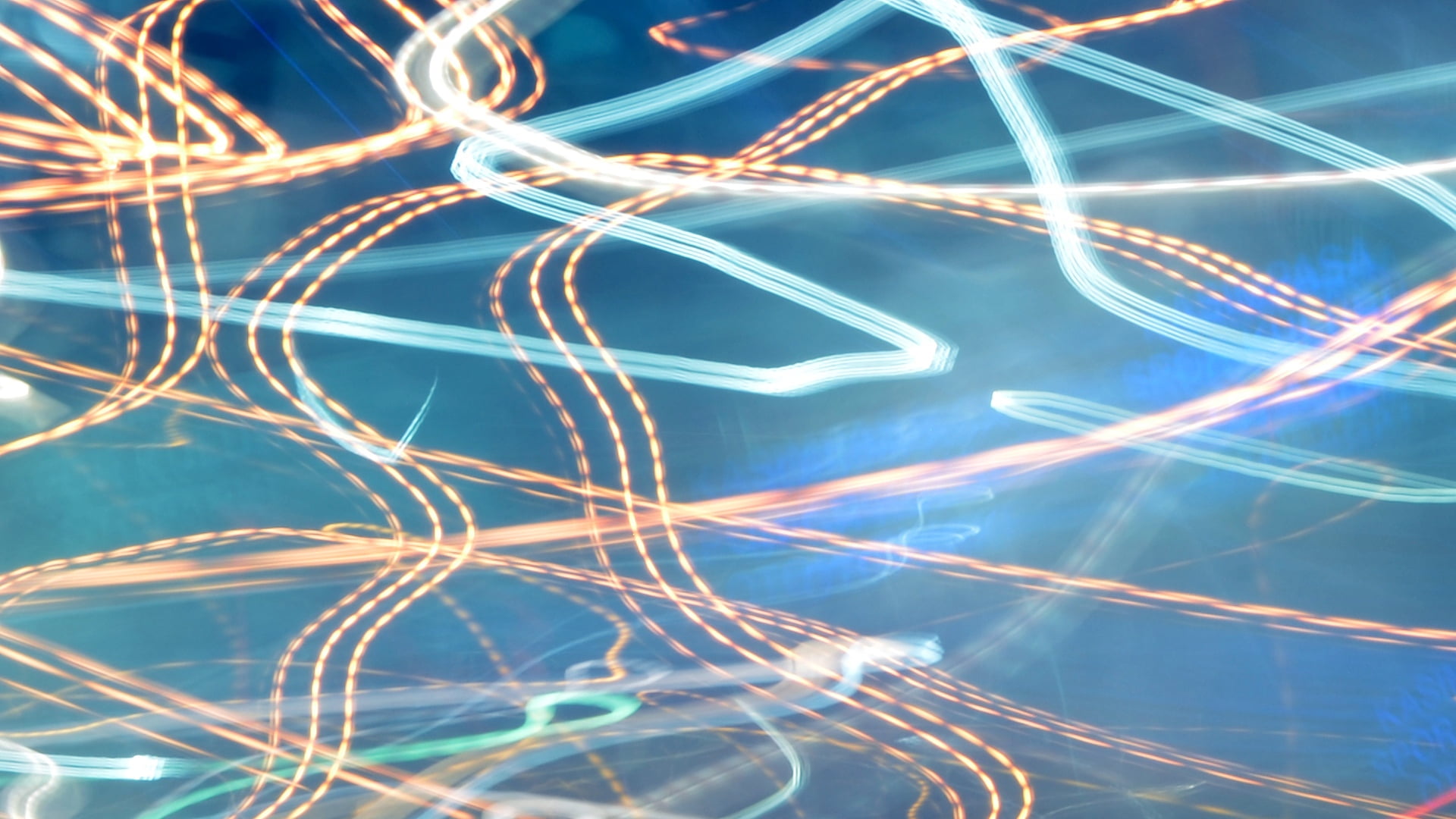 orange, divorces, 1080P, lights, indoors, close-up, power supply, tangled, technology, blue, line, glowing, light painting, motion, complexity, HD Wallpaper