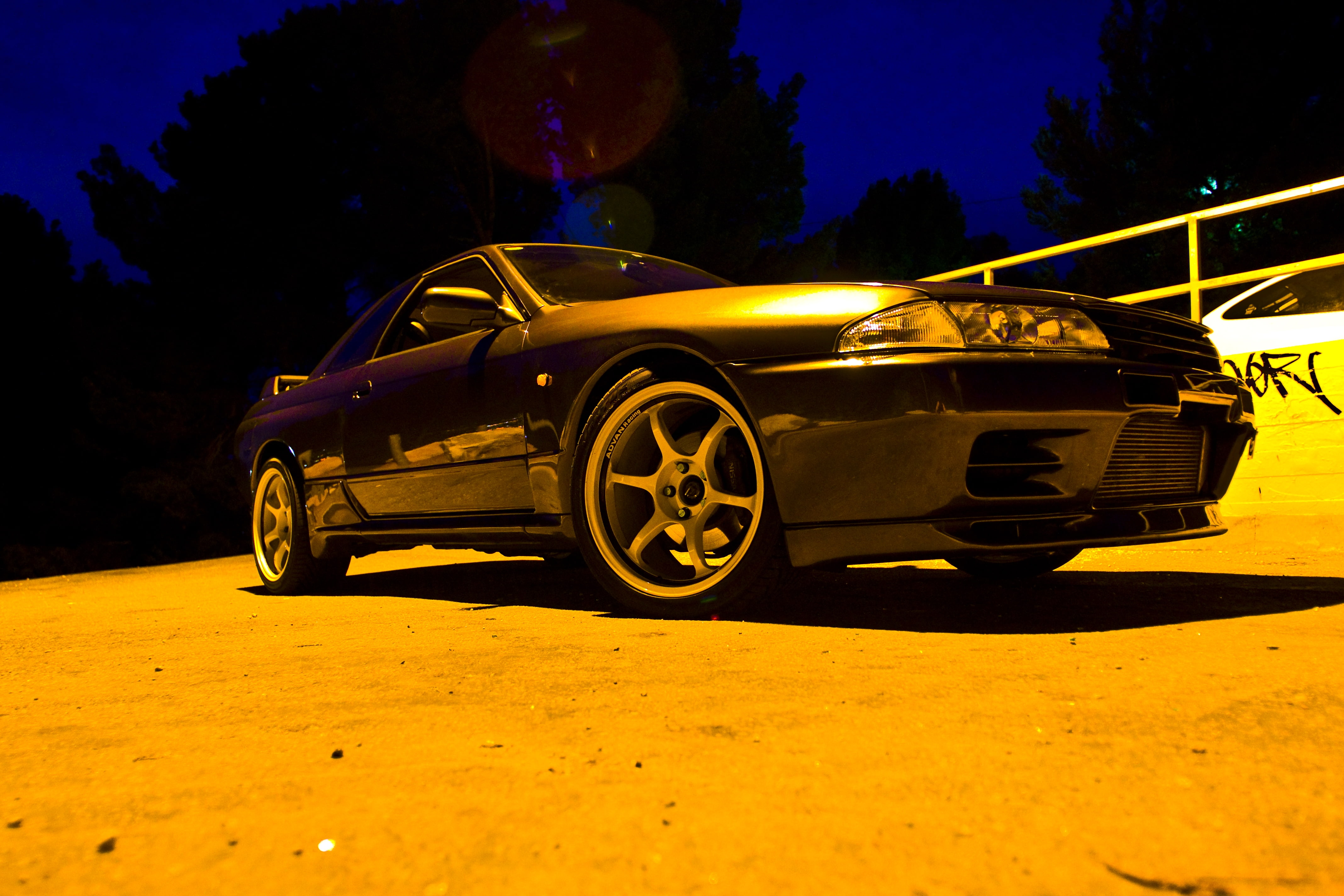 nissan, Nissan Skyline, hd, skyline, r, gtr, x, cars, lowangle, art, 4K, frogs, shot, animals, HD Wallpaper