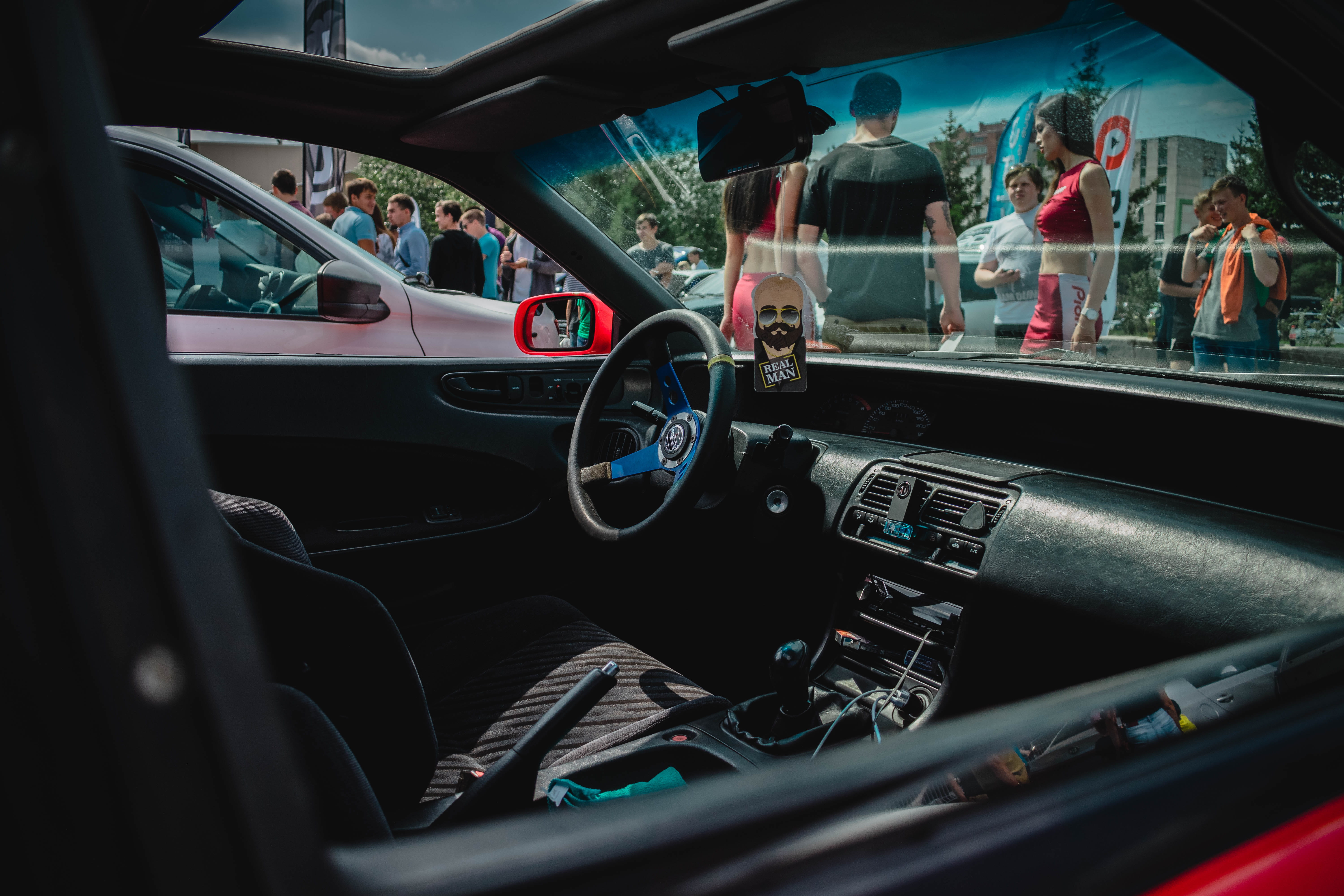 exterior, auto tuning, wheel, day, motor vehicle, travel, land vehicle, steering wheel, windshield, group of people, glass - material, car, vehicle interior, HD Wallpaper