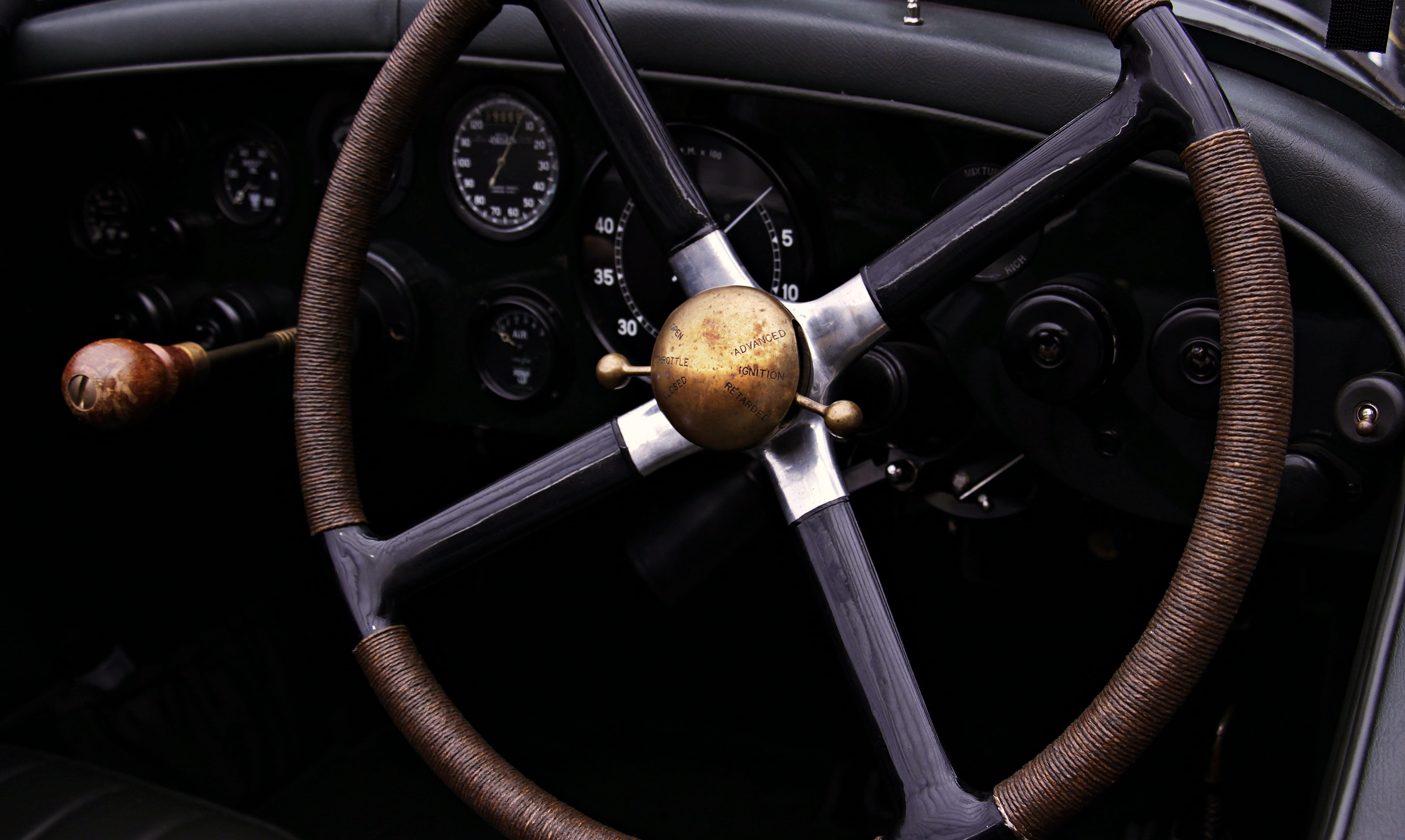close-up, auto, equipment, technology, gearshift, transportation, automotive, classic, speedometer, indoors, oldtimer, luxury, 5K, engine, dashboard, land vehicle, HD Wallpaper