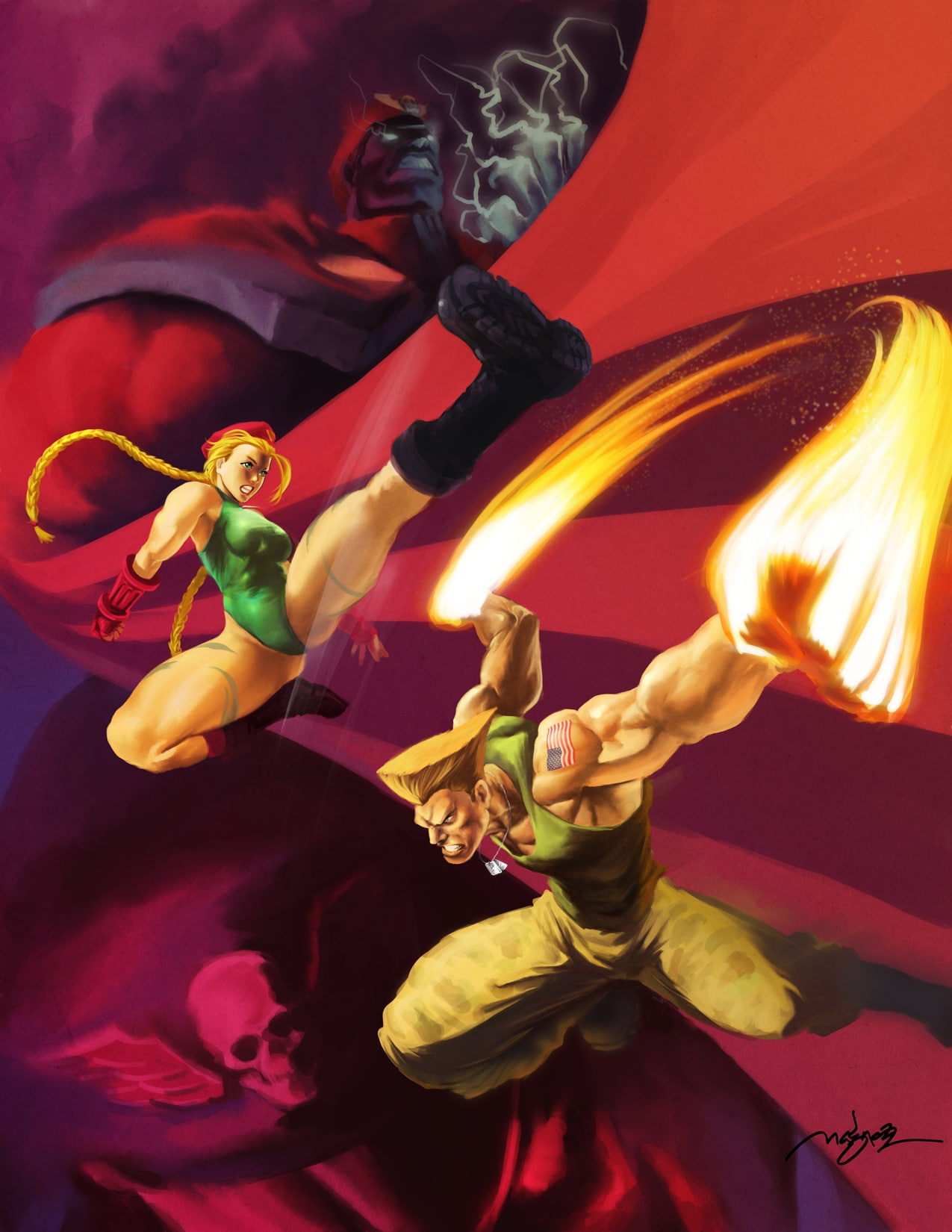 720P, street, street fighter, fighter, cammy, hd, art, Video Games, games, guile, x, video, Phone HD Wallpaper