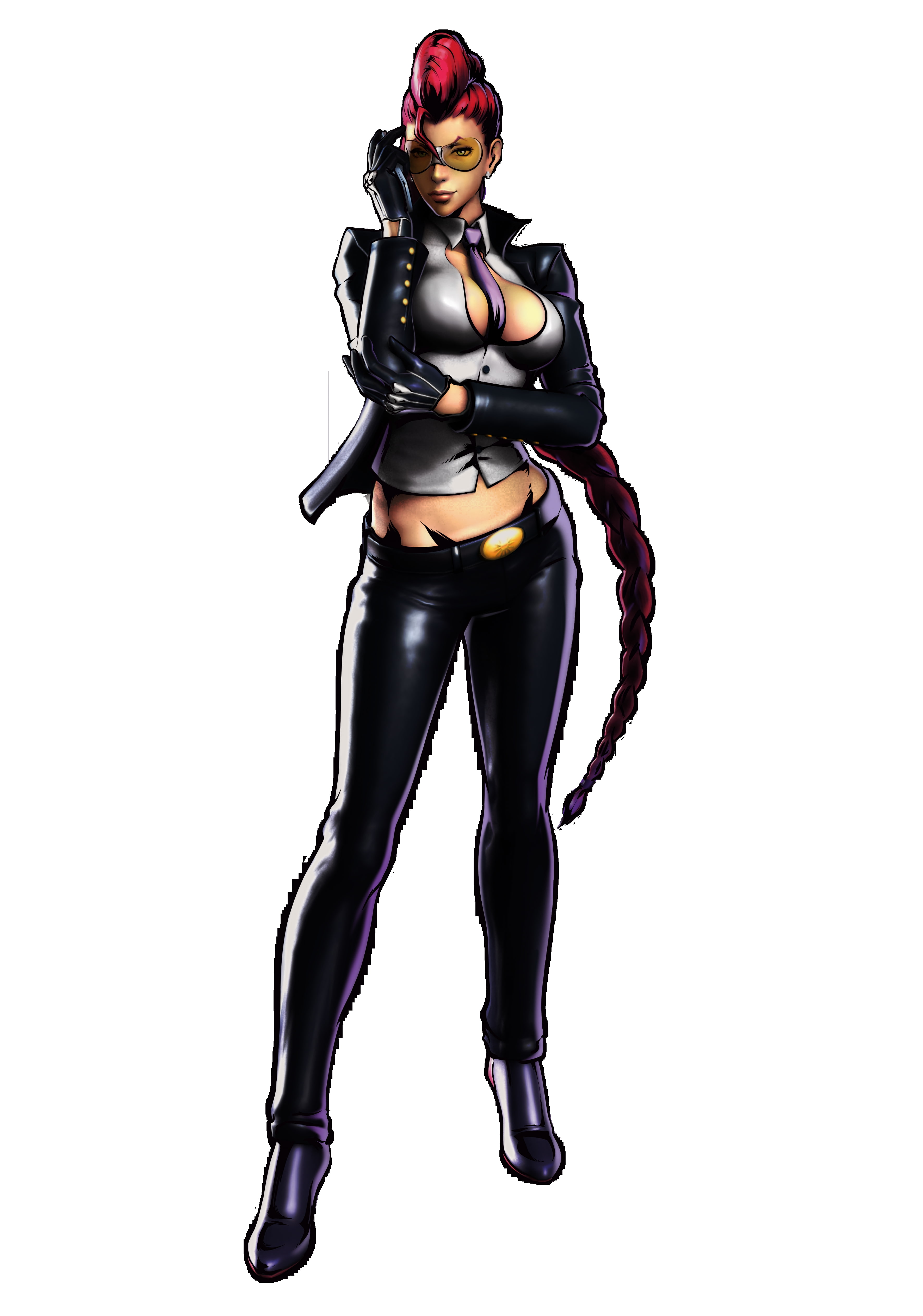 crimson, women, artwork, art, marvel, Video Games, video, iv, vectors, braids, vs, hd, glasses, viper, street, fighter, 4K, games, redheads, Phone HD Wallpaper