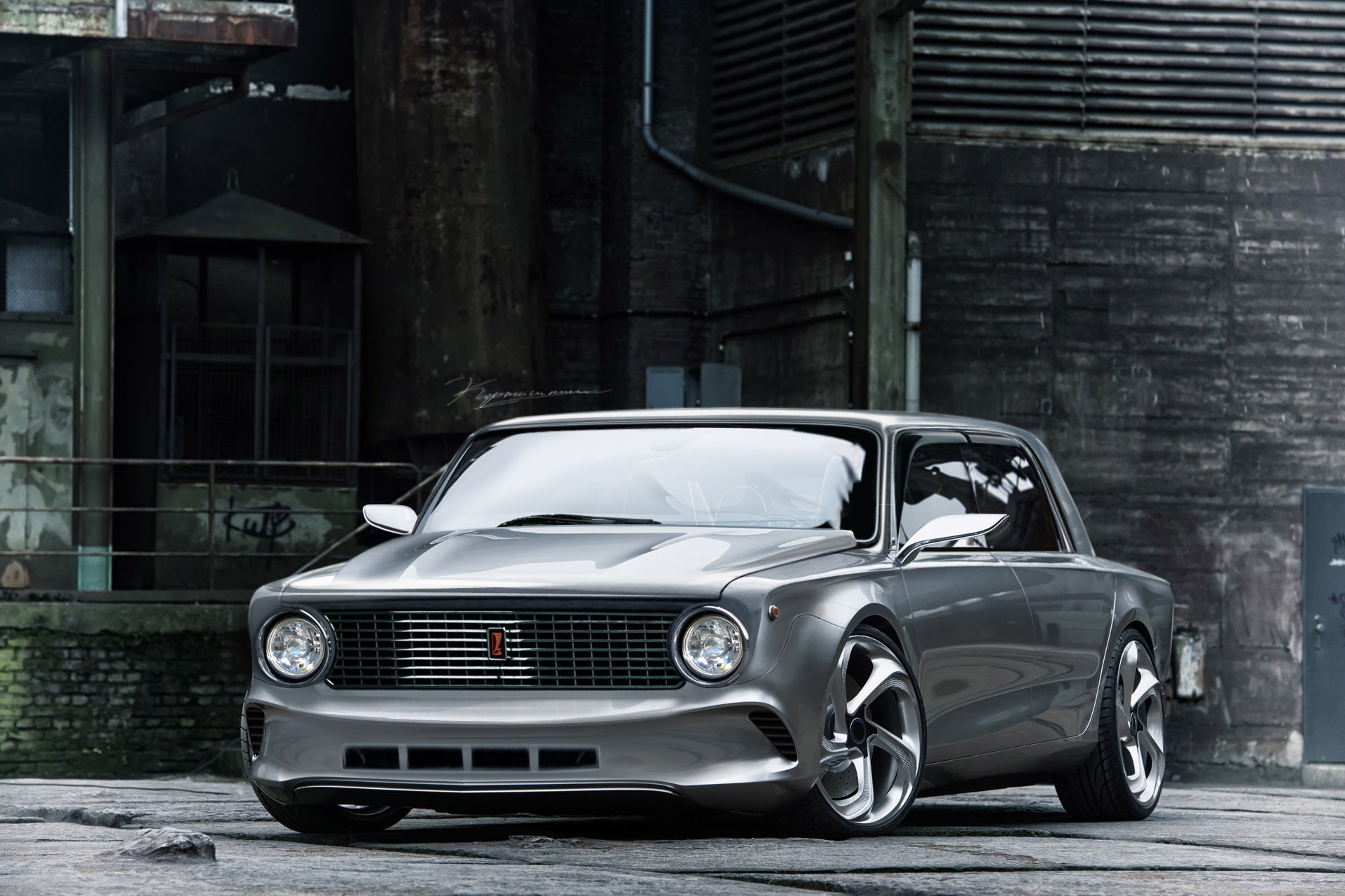 pattern, 1080P, penny, gray, lada, 2101, tuning, HD Wallpaper