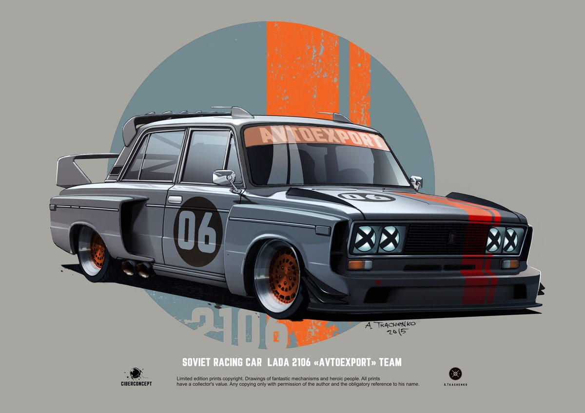 artwork, Russian Cars, Tuning, 480P, car, LADA 2106, HD Wallpaper