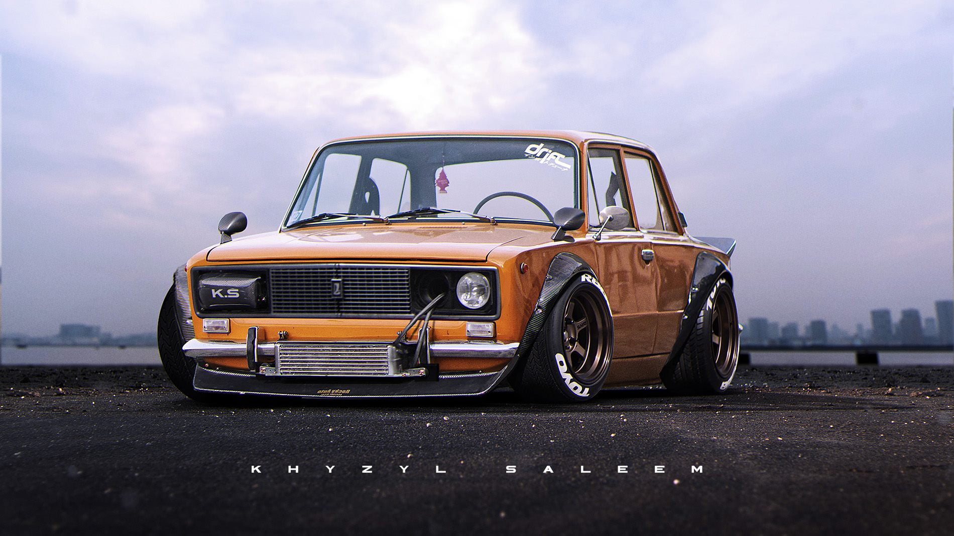 digital art, Khyzyl Saleem, VAZ 2106, render, LADA, 720P, VAZ, HD Wallpaper
