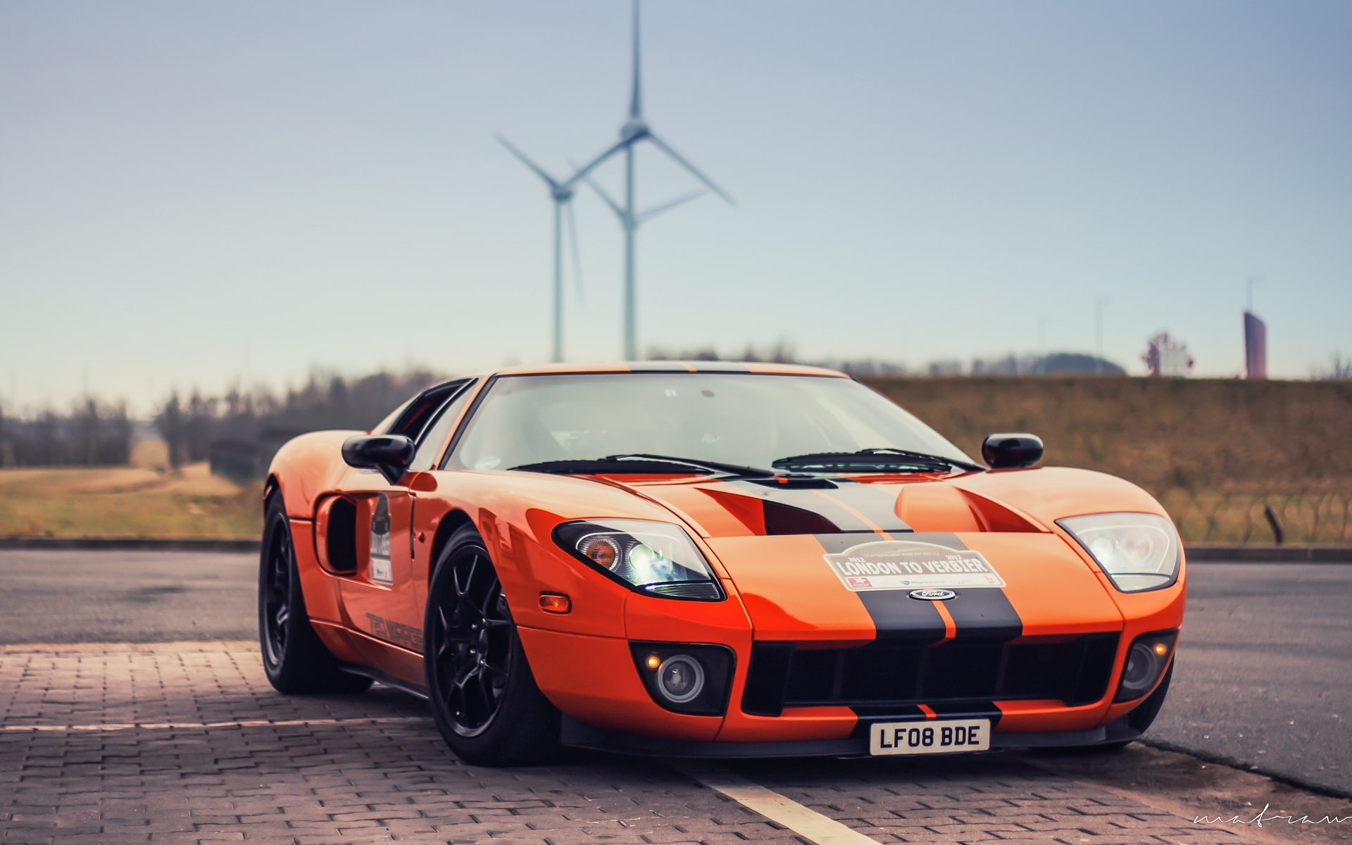 1080P, Ford, Supercar, GT, Orange, HD Wallpaper