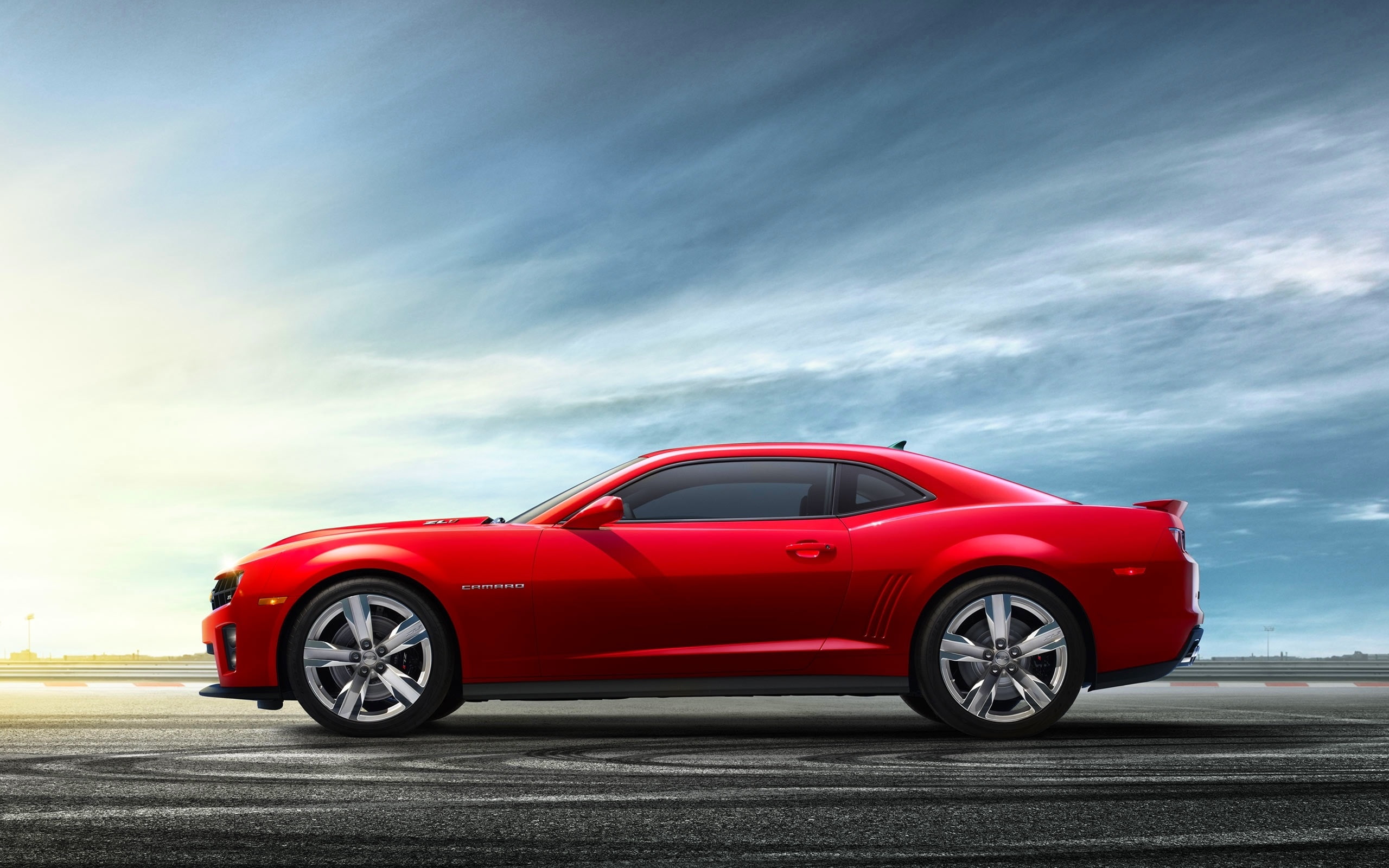 Car, Chevrolet, Side, Red, View, camaro, 2K, HD Wallpaper