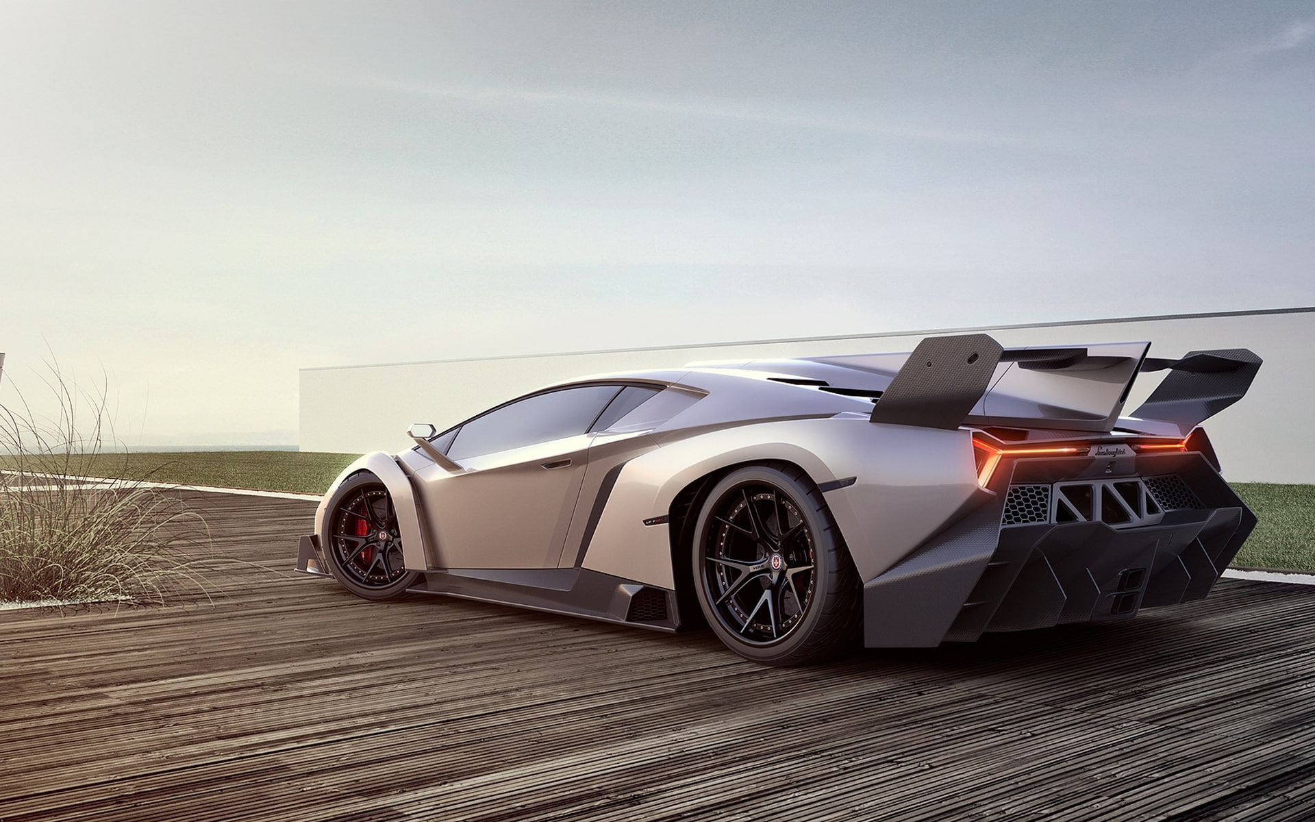 avto, silver grey, auto, Lamborghini, supercar, car, 1080P, machine, Veneno, HD Wallpaper