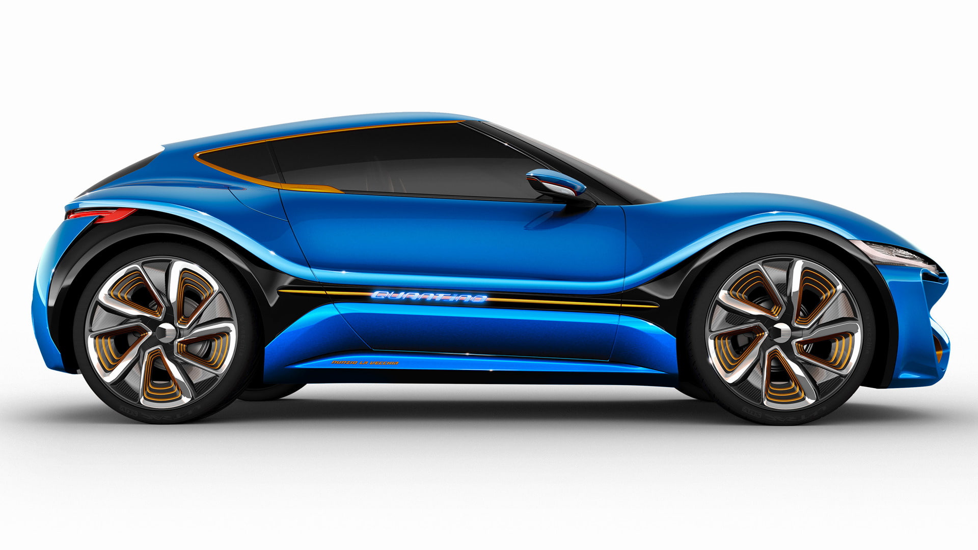side, blue, car, 2015, 1080P, side view, nanolowcell, quantino, nanolowcell quantino, view, blue car, HD Wallpaper