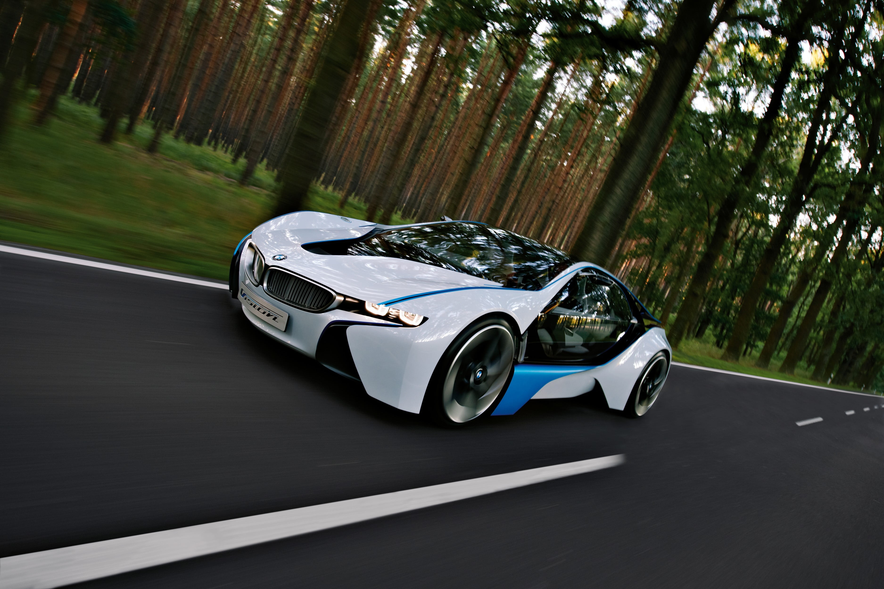 BMW, shiny, 2K, luxury, road, car, coupe, mode of transportation, sports Car, outdoors, nature, engine, power, black, vision, motion, motorsport, alloy Wheel, HD Wallpaper
