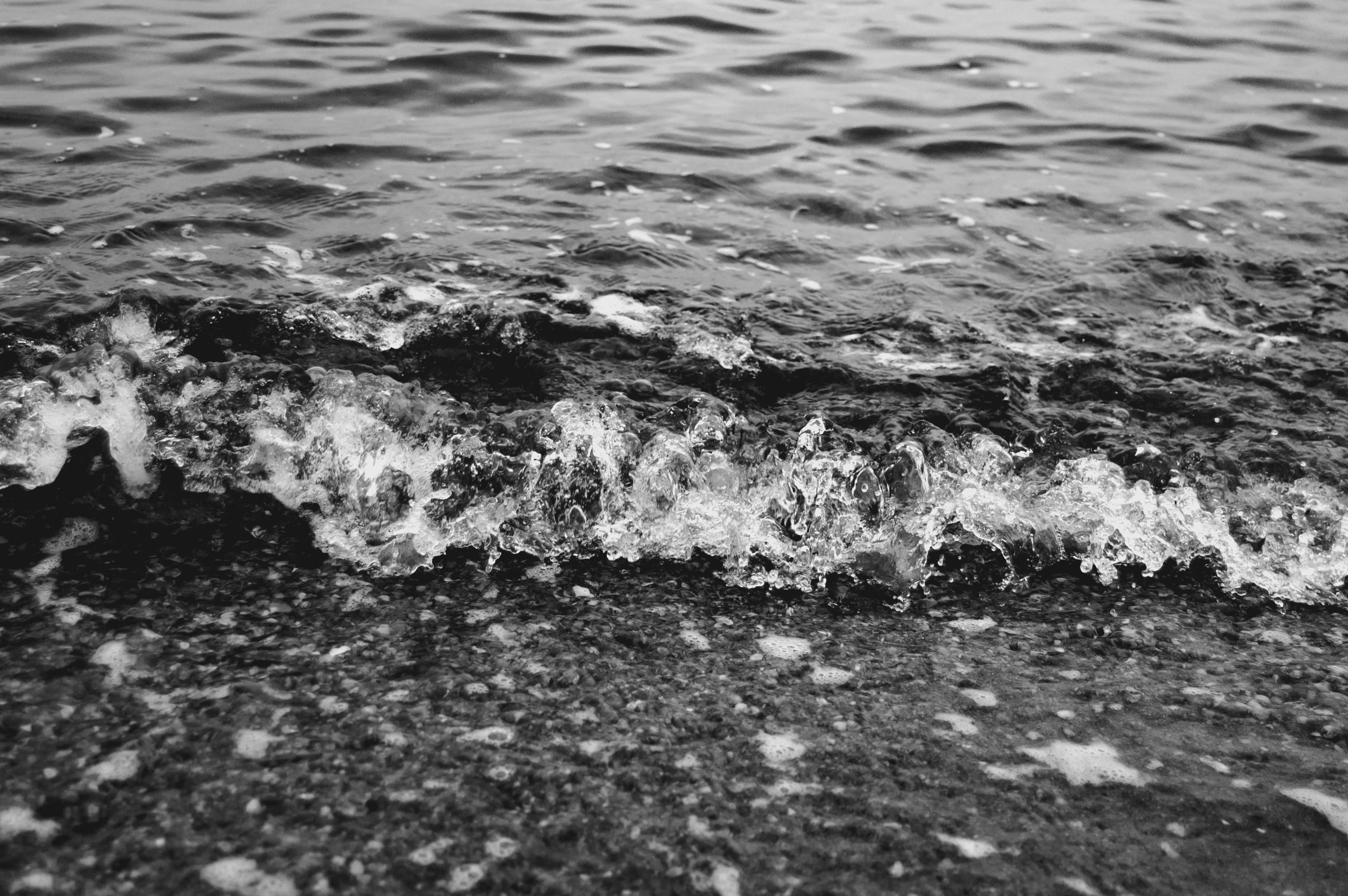 day, sag harbor, flowing water, land, rocky, tide, outdoors, cresting waves, splashing, surfing, wave, united states, water, sea, 2K, rushing water, motion, HD Wallpaper