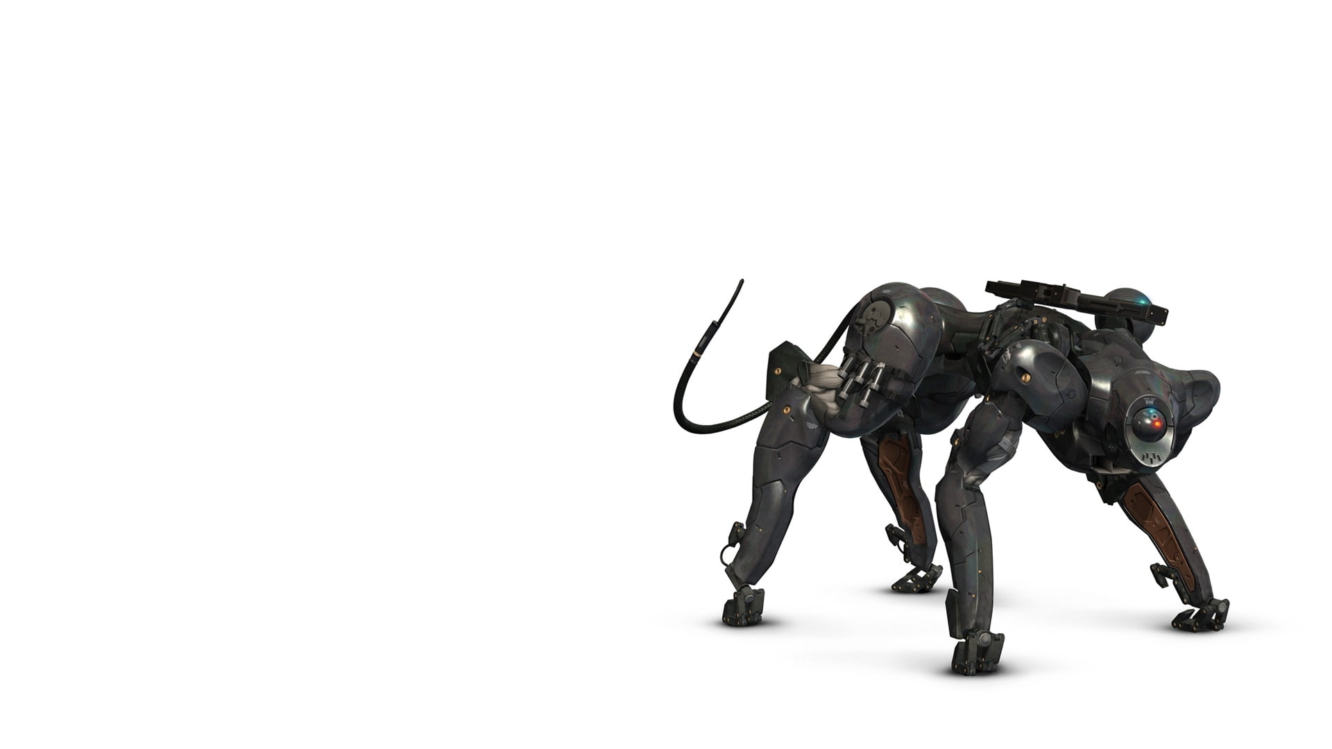 robot, wolf, white, solid, video games, 1080P, crying, metal, gear, hd, HD Wallpaper