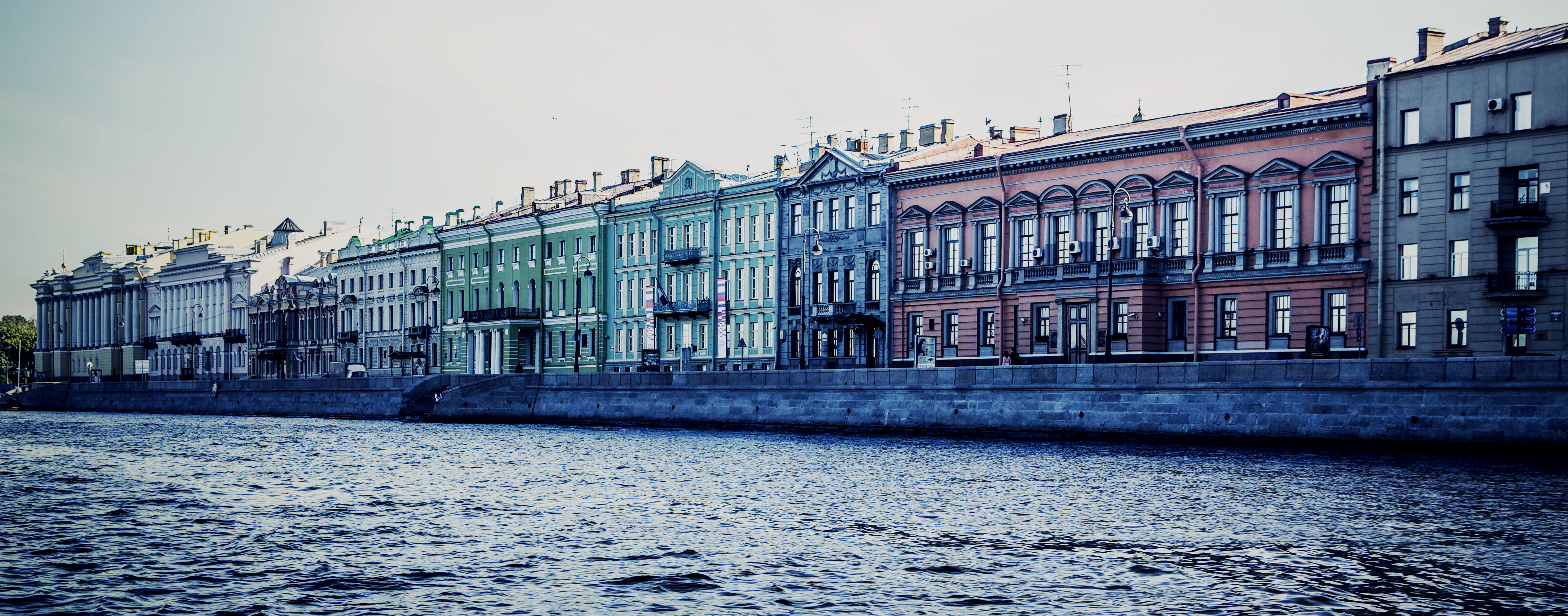 Peter, residential district, building exterior, St. Petersburg, nature, architecture, history, building, blue, the Niva river, city, street, water, house, HD Wallpaper