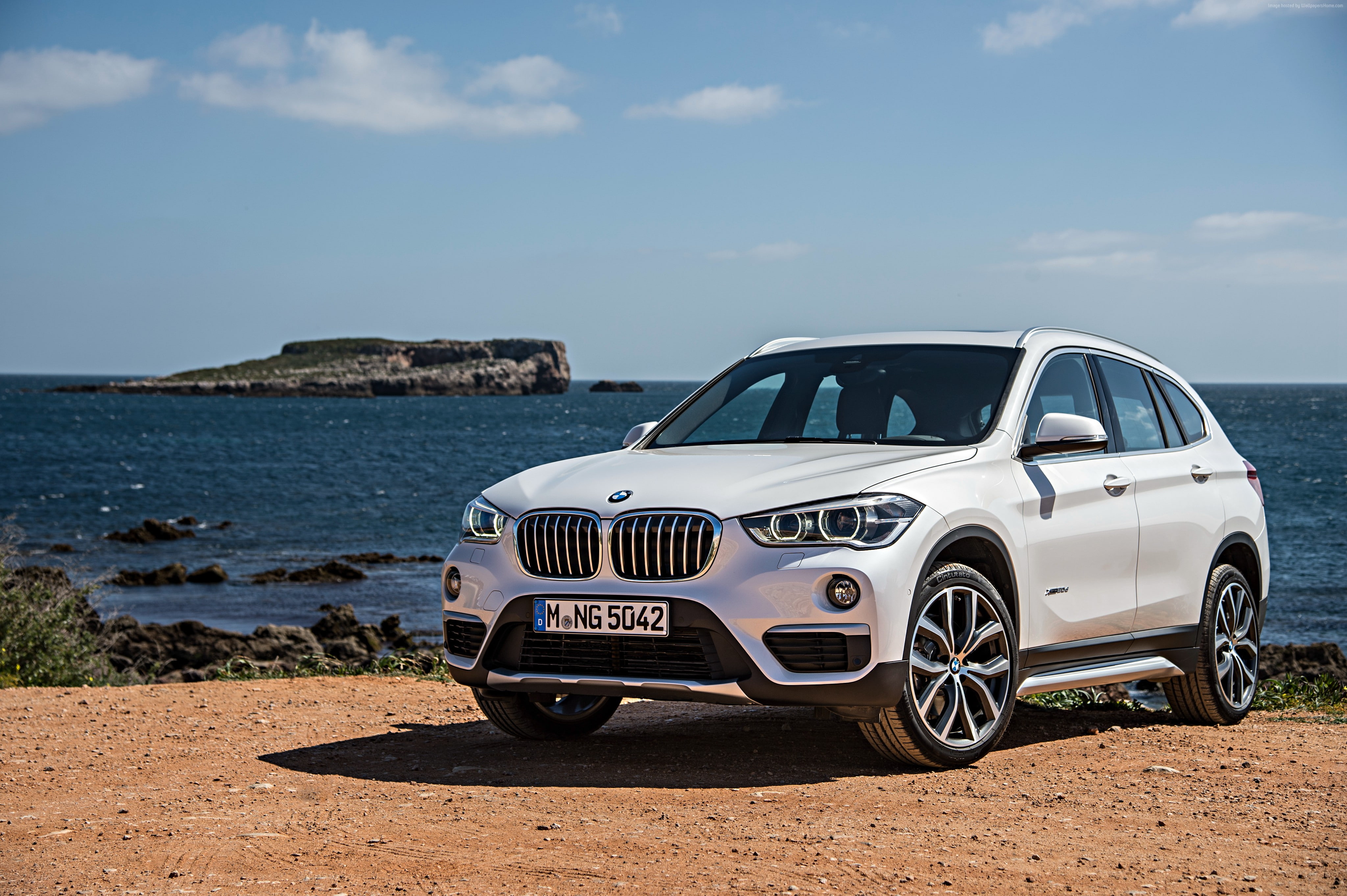 Frankfurt 2015, white, 4K, SUV, crossover, luxury cars, xDrive, sDrive, BMW X1, HD Wallpaper
