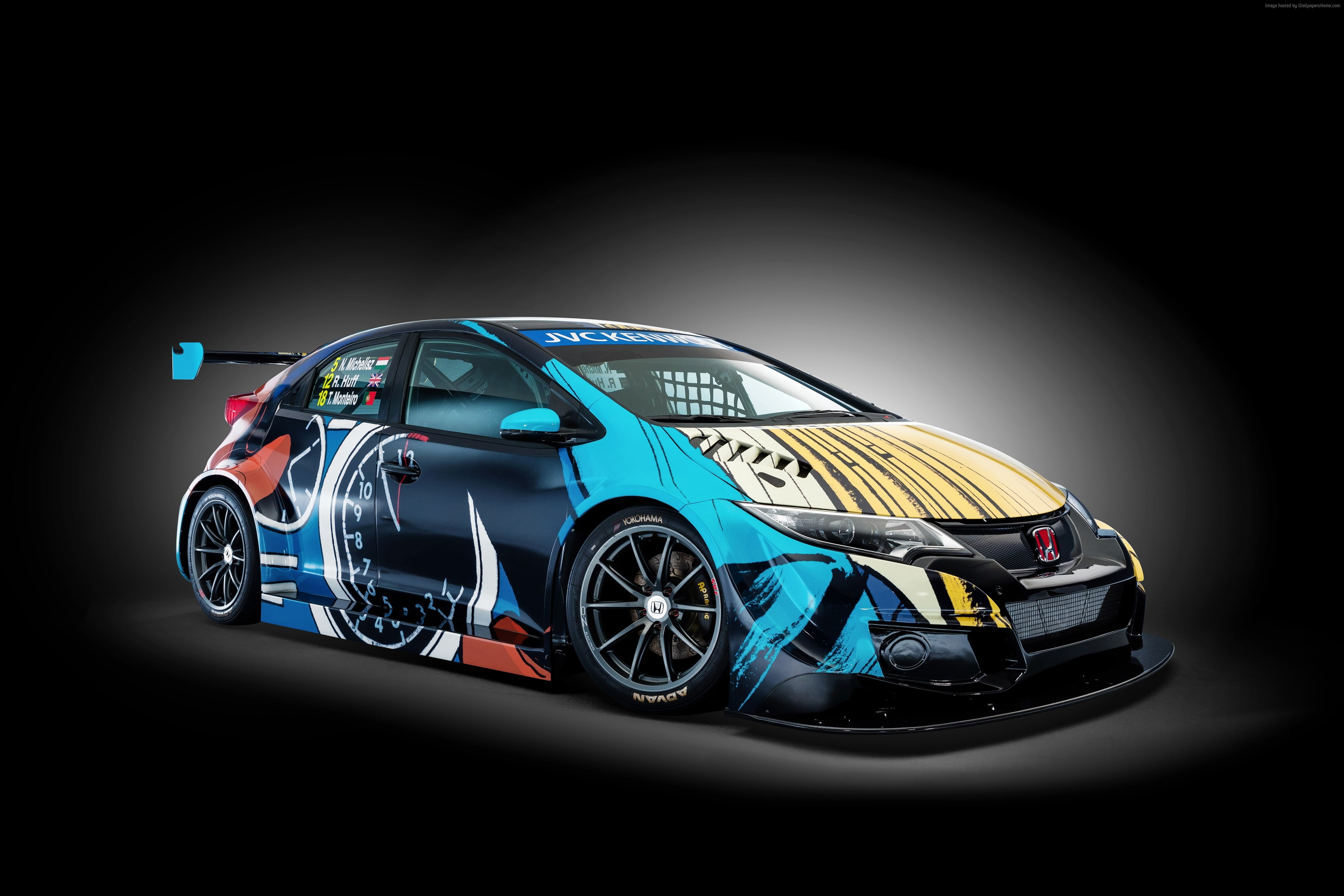 Art Car Jean Graton, 4K, Honda Civic WTCC, HD Wallpaper