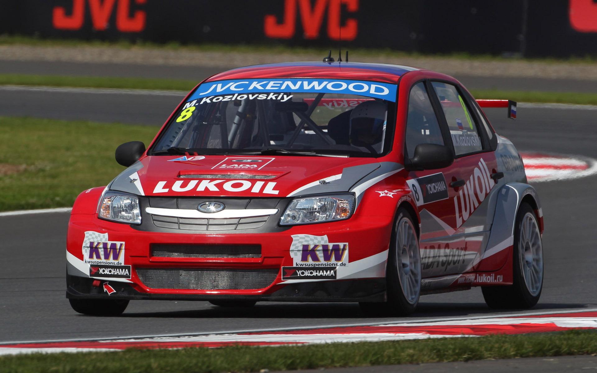 lada, granda, racing, 1080P, wtcc, cars, red, lada granta, 1920x1200, car, HD Wallpaper