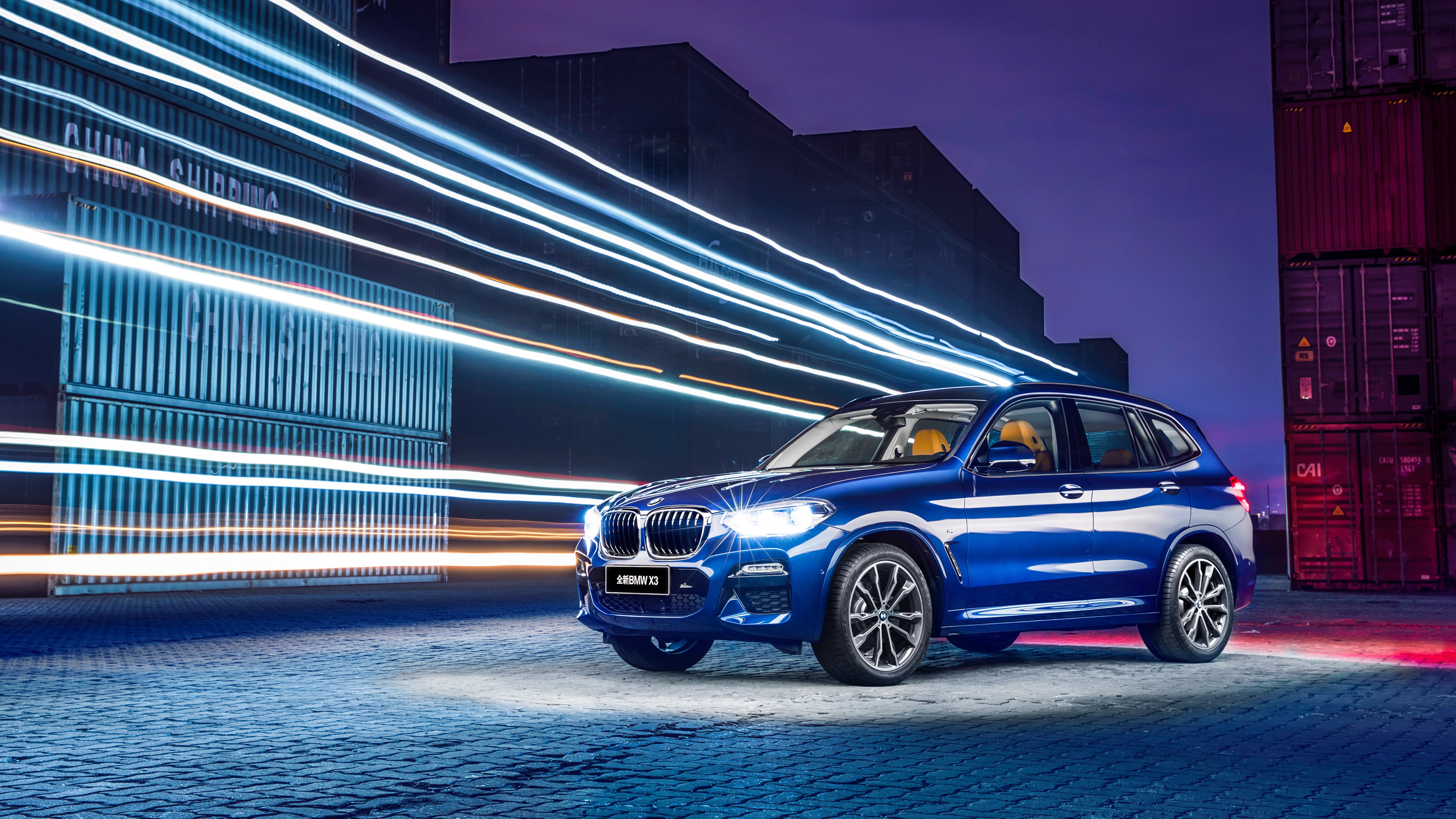 2018, 4K, 4K, BMW X3 xDrive 30i M-Sport, blue, advertisement, suv, China, HD Wallpaper