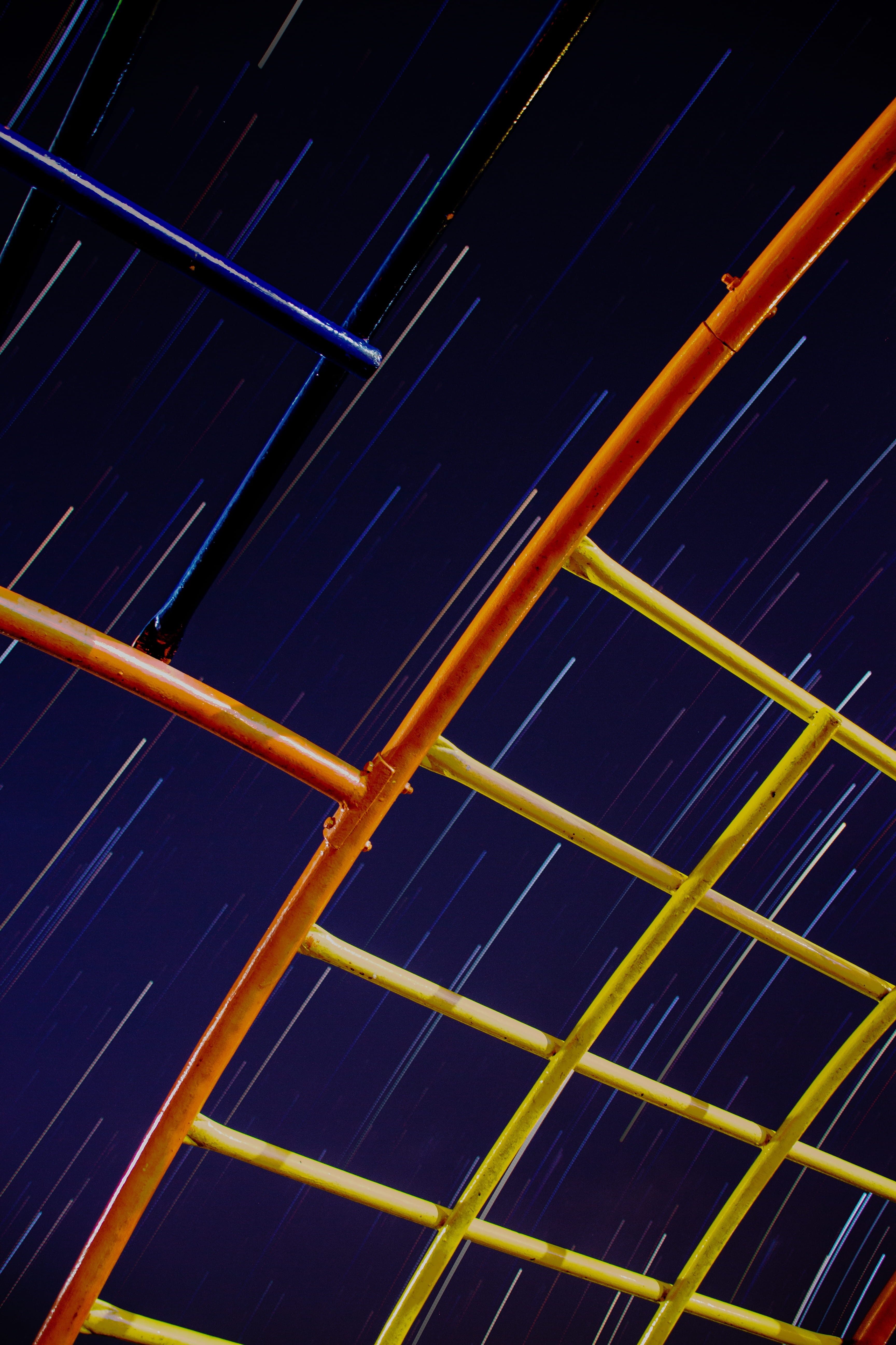 playground, technology, outdoors, illuminated, building, pattern, light, sky, glowing, metal, astrophotography, photography, built structure, Phone HD Wallpaper