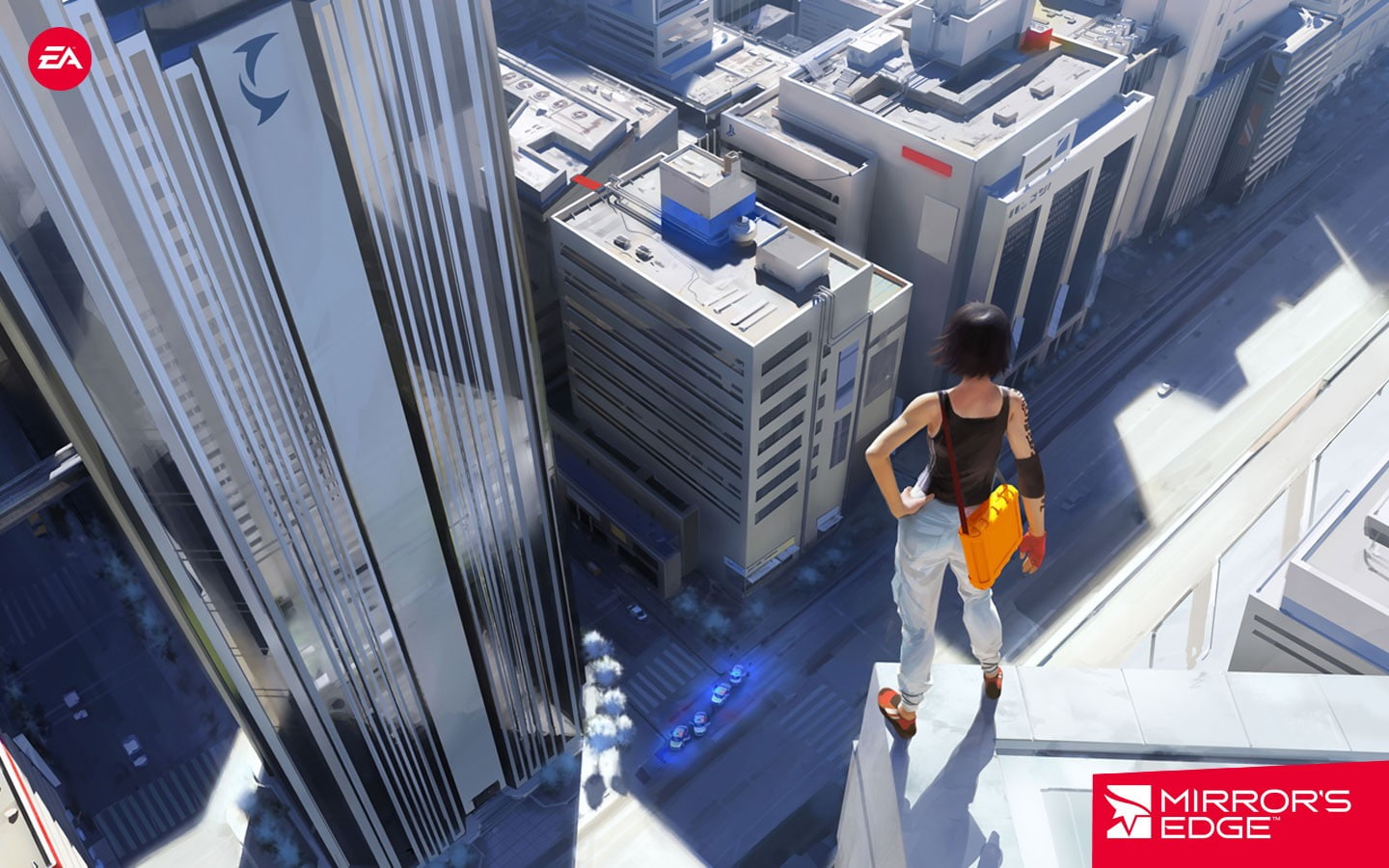one person, technology, full length, Mirrors Edge, walking, building exterior, building, architecture, built structure, 720P, young adult, adult, motion, HD Wallpaper