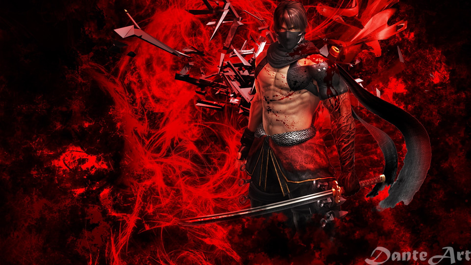 one person, weapon, adult, holding, performance, human body part, Ninja Gaiden 3: Razors Edge, knife - weapon, music, rock music, musician, artist, clothing, HD Wallpaper