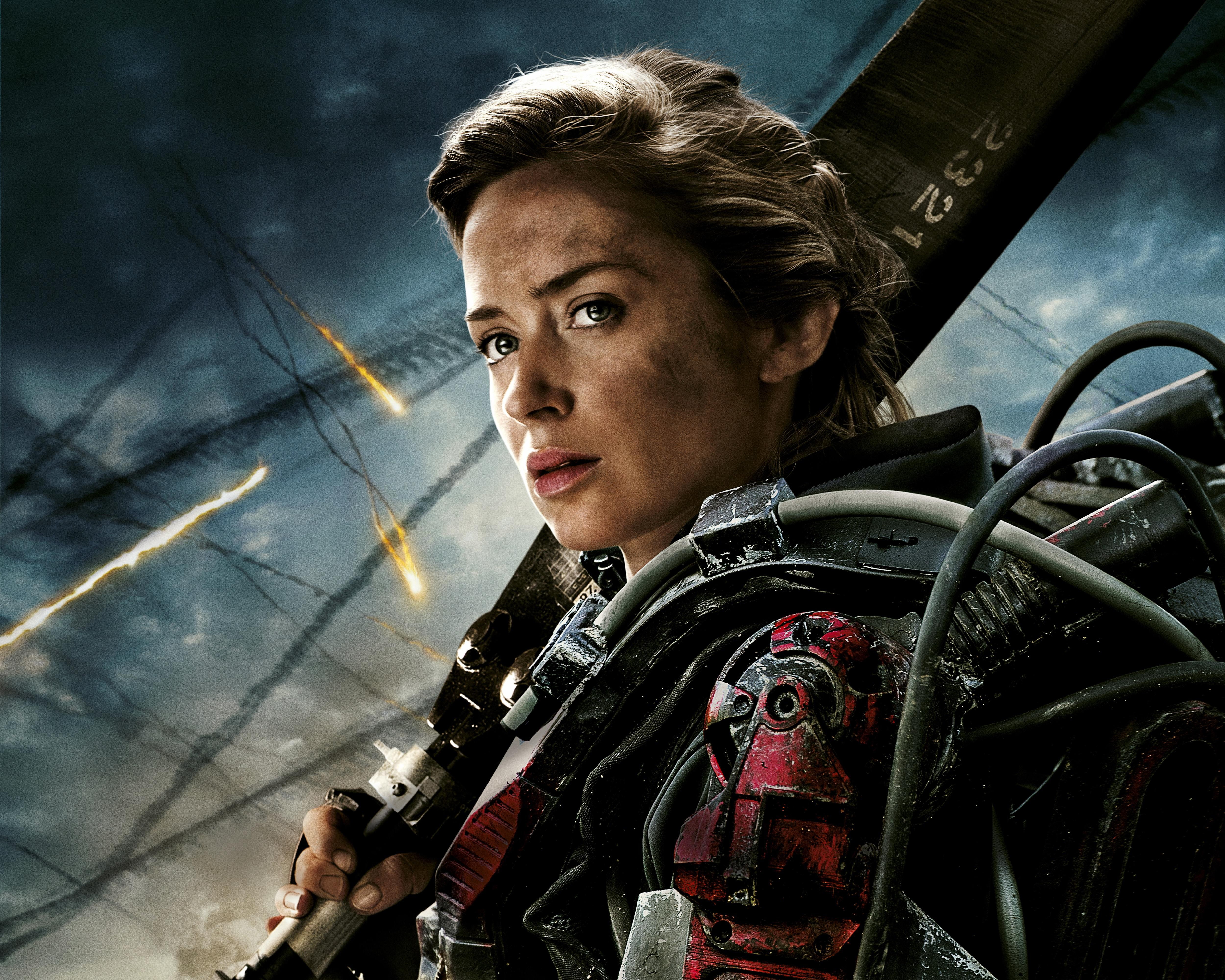 Edge Of Tomorrow, 4K, celebrity, Emily Blunt, Badass, HD Wallpaper