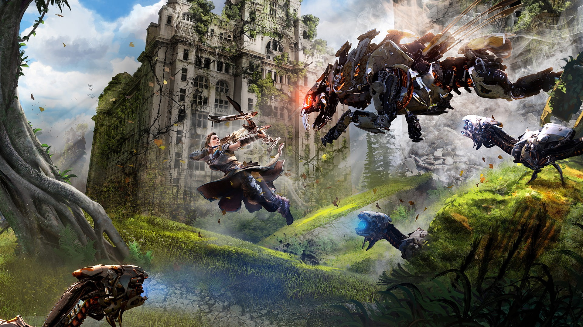 Aloy (Horizon: Zero Dawn), Horizon: Zero Dawn, video games, nature, 1080P, HD Wallpaper