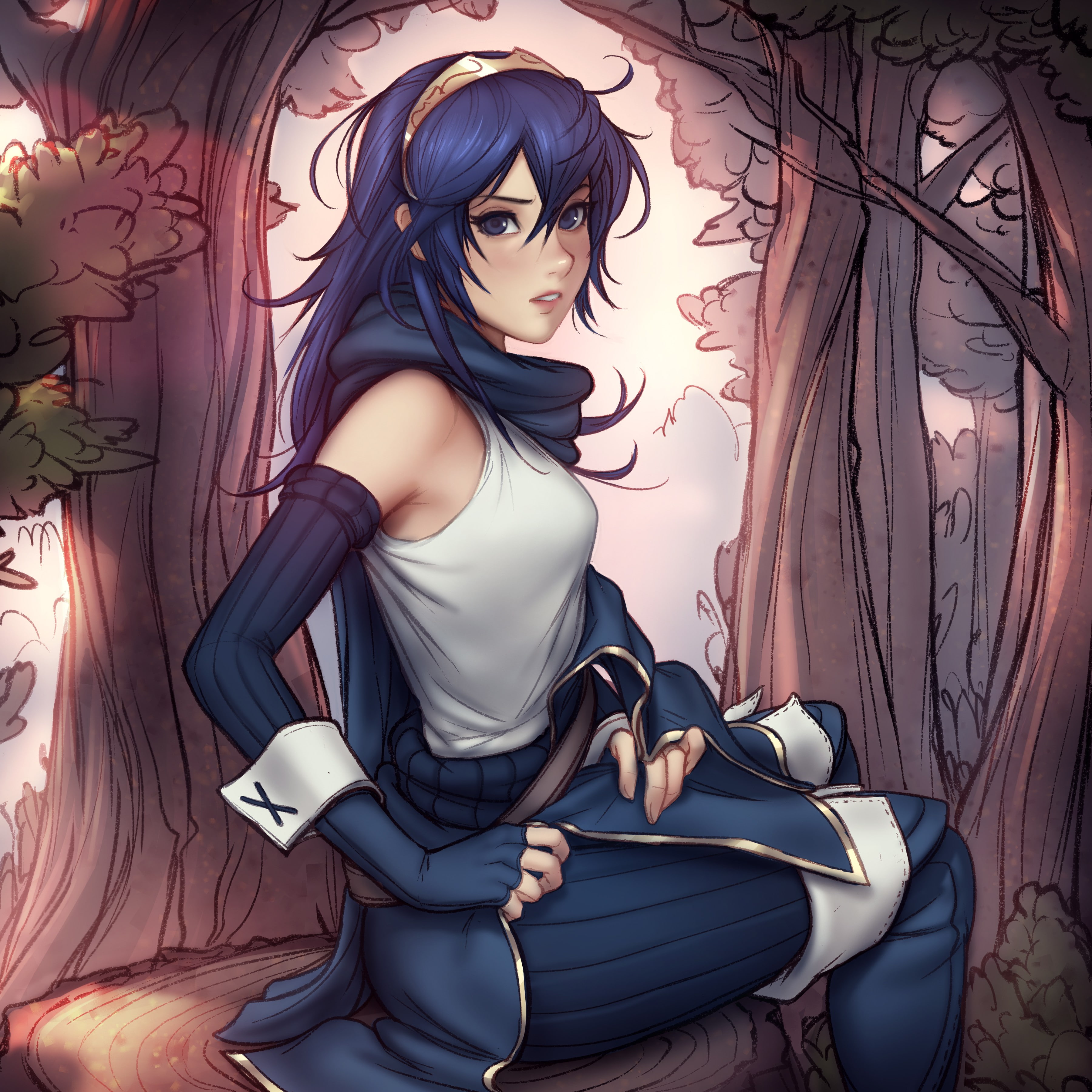 long hair, Jonathan Hamilton, anime girls, anime, 2K, Lucina, Phone HD Wallpaper