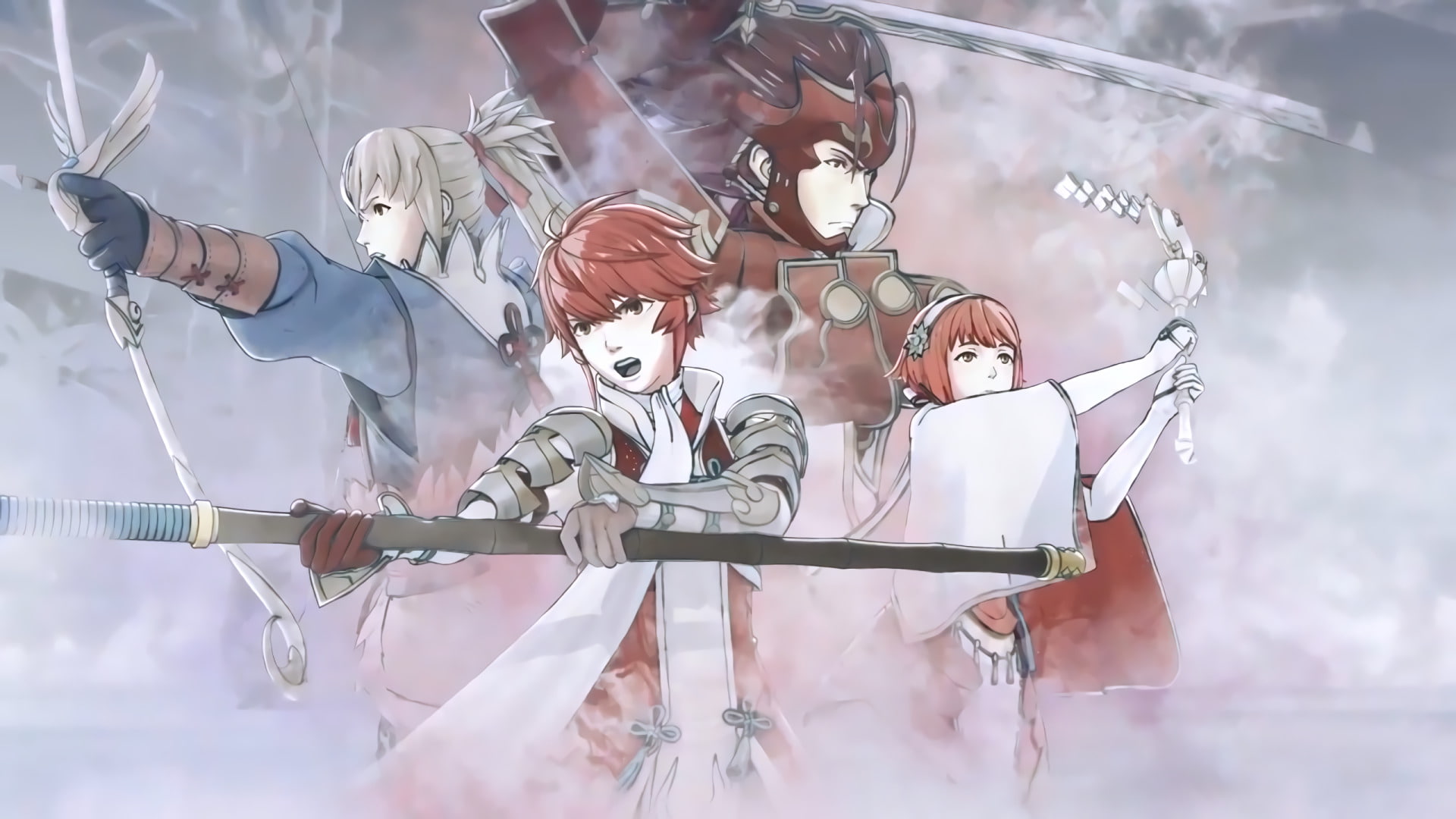 people, connection, protection, holding, directly below, Sakura (Fire Emblem), group of people, day, helmet, low angle view, occupation, technology, men, HD Wallpaper