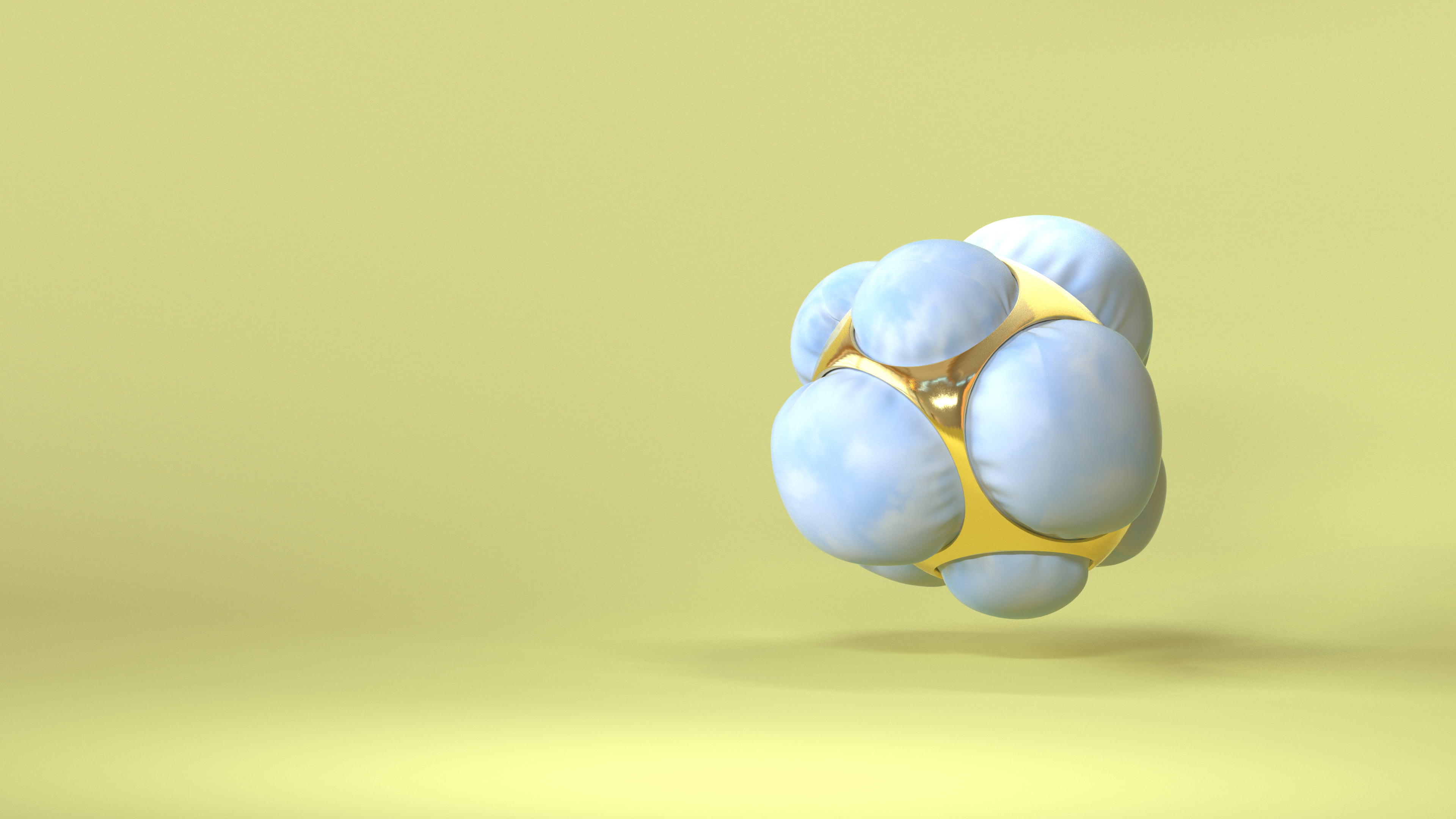 gold chains, Octane, fabric, render, 4K, minimalism, HD Wallpaper