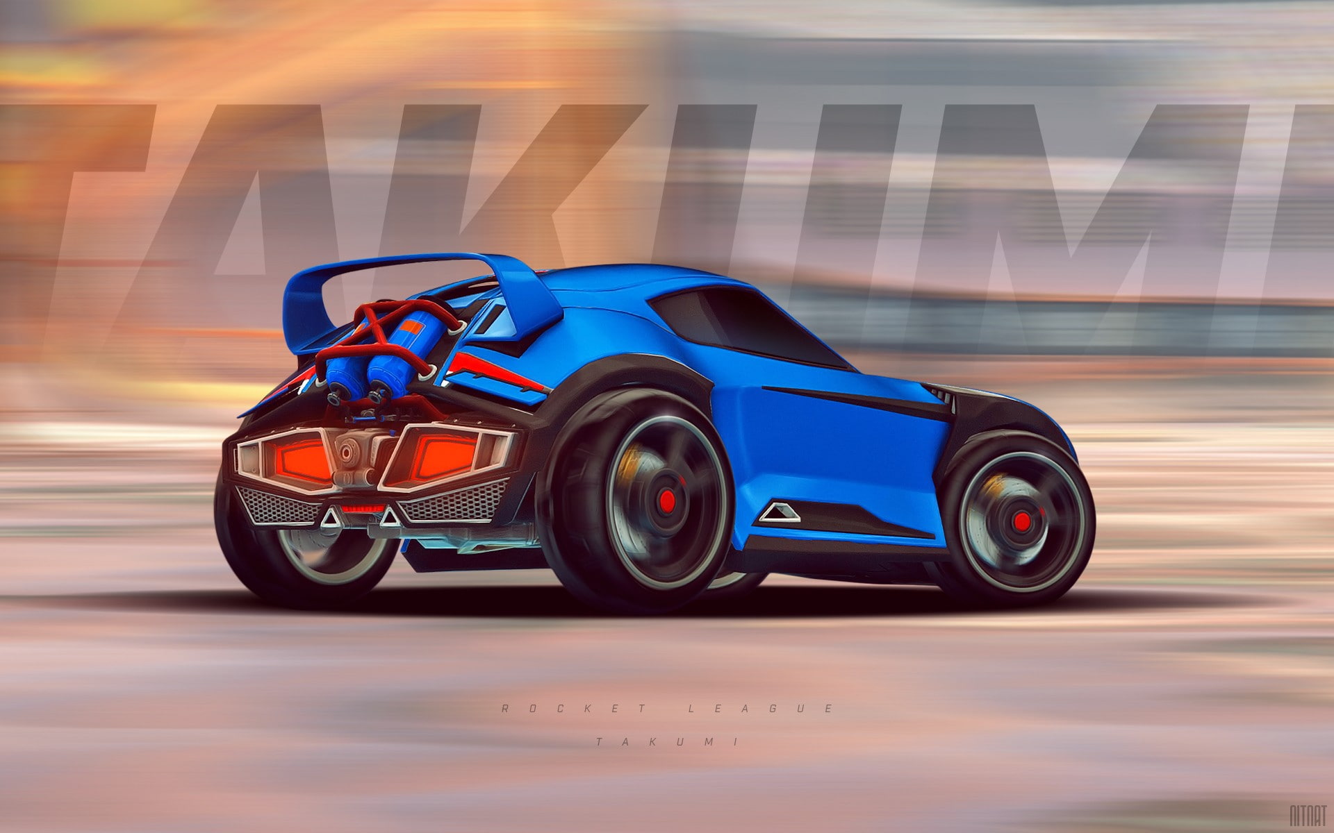 1080P, render, video games, Takumi, Rocket League, HD Wallpaper