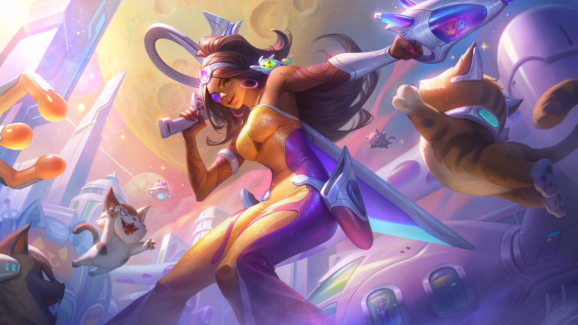 XiaoGuang Sun, video game girls, video game art, League of Legends, Samira (League of Legends), PC gaming, 1080P, HD Wallpaper