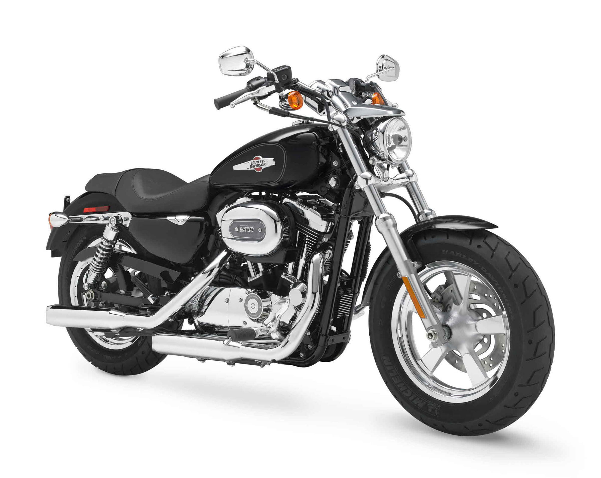 davidson, no people, 1200, 2012, leather, custom, studio shot, helmet, land vehicle, white background, harley, chrome, silver colored, mode of transportation, HD Wallpaper