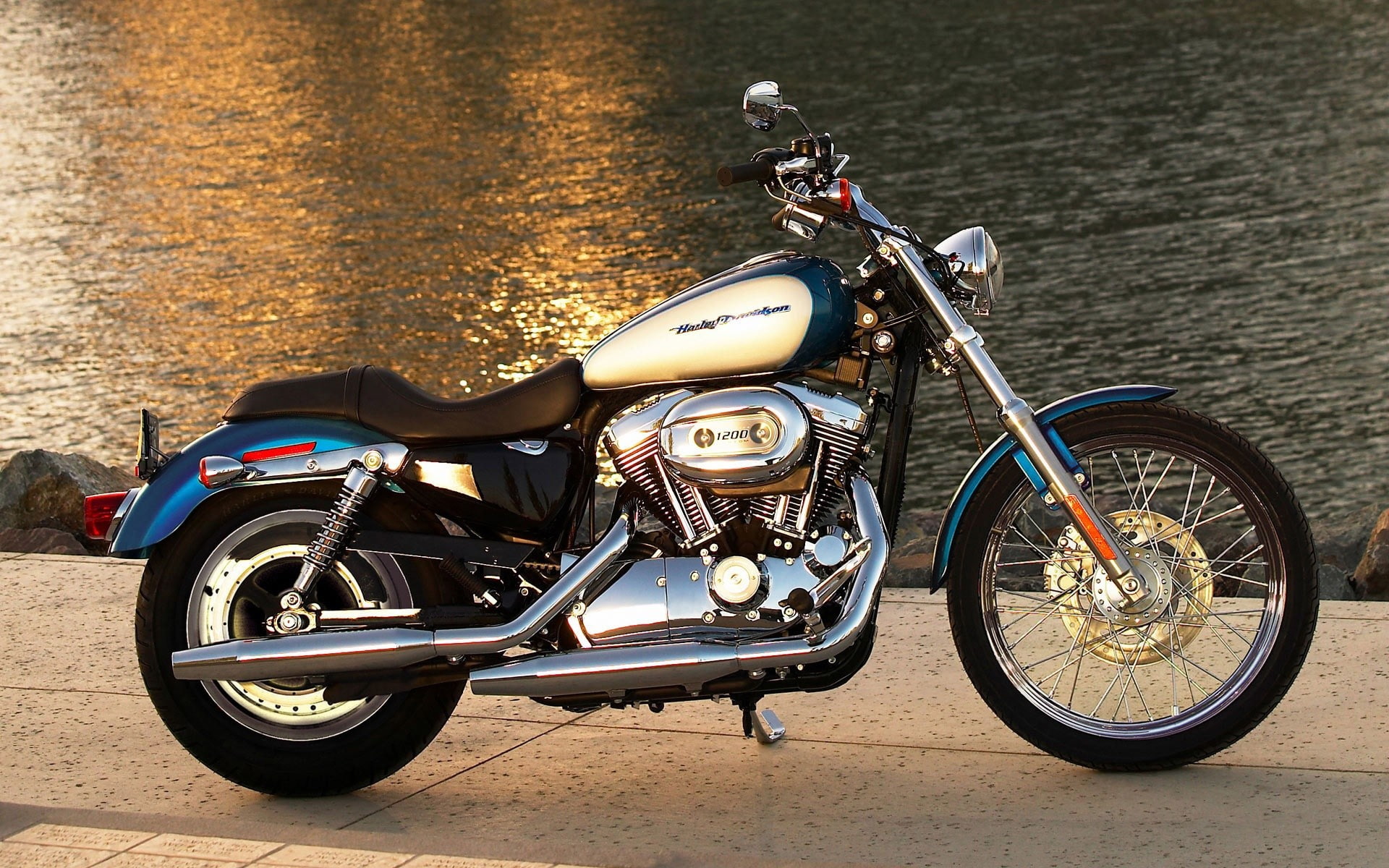 Motorbikes, art, 1080P, sportster, x, motorcycles, hd, harley, Harley-Davidson Sportster 1200, davidson, harleydavidson, HD Wallpaper
