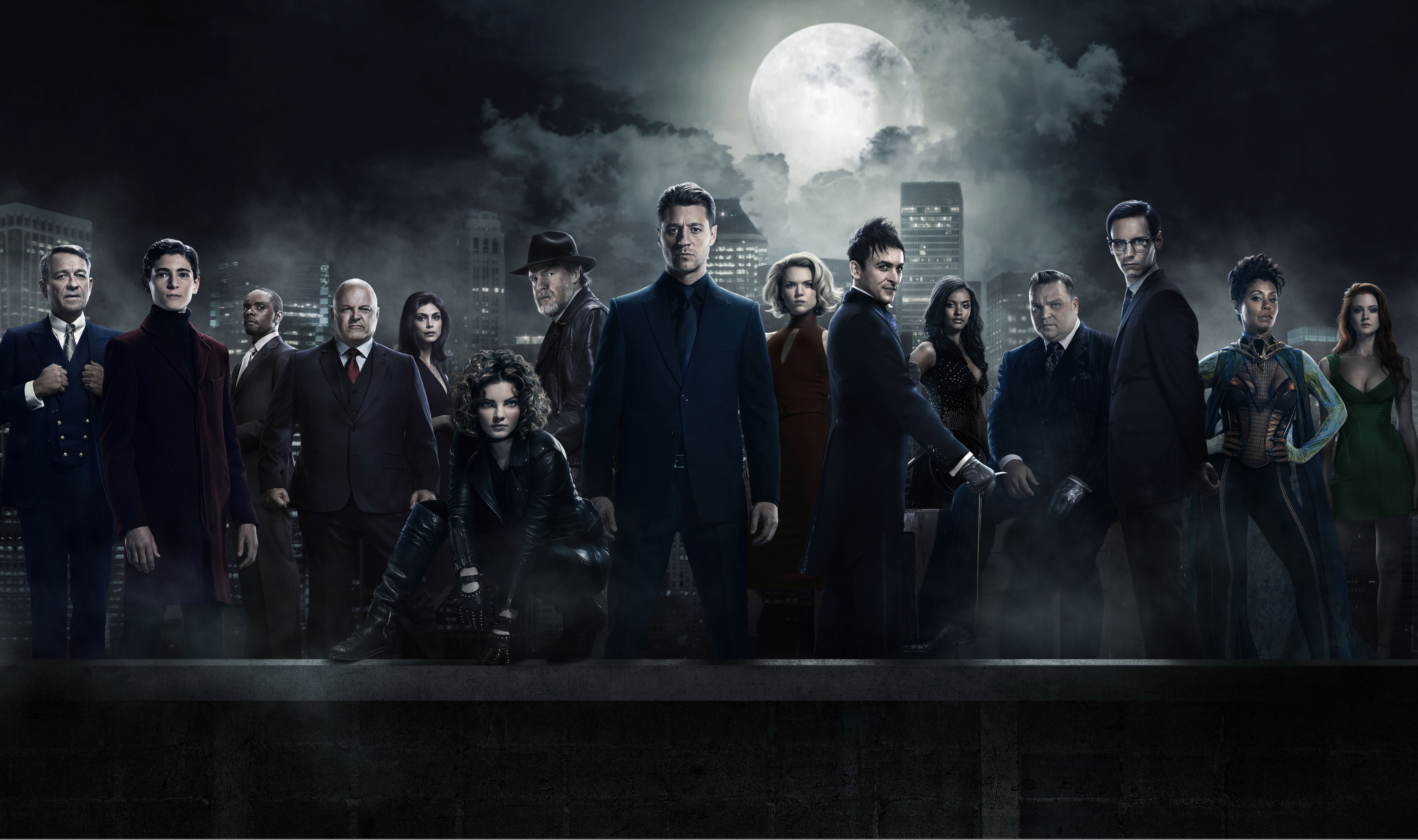 young men, standing, portrait, males, coworker, mid adult men, men, Gotham City, adult, smoke - physical structure, large group of people, 8k, women, tv series, HD Wallpaper