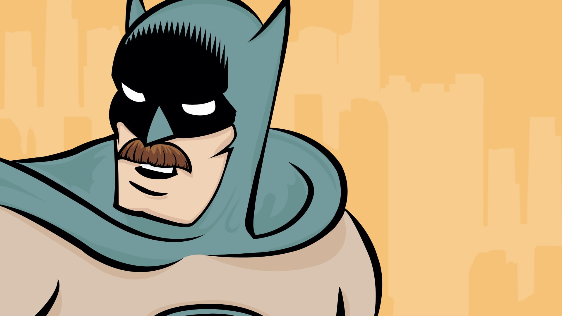 Batman, mustachioed, Edition: Moustached heroes, comic, 1080P, baleen, Bruce Wayne, comics, #3, mustache, hero, HD Wallpaper